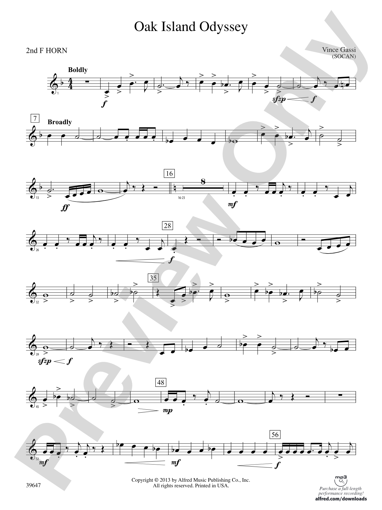 Oak Island Odyssey: 2nd F Horn