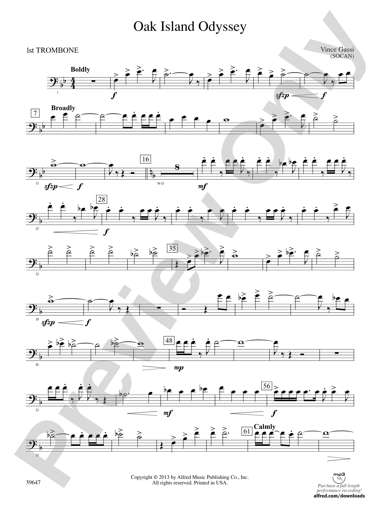 Oak Island Odyssey: 1st Trombone