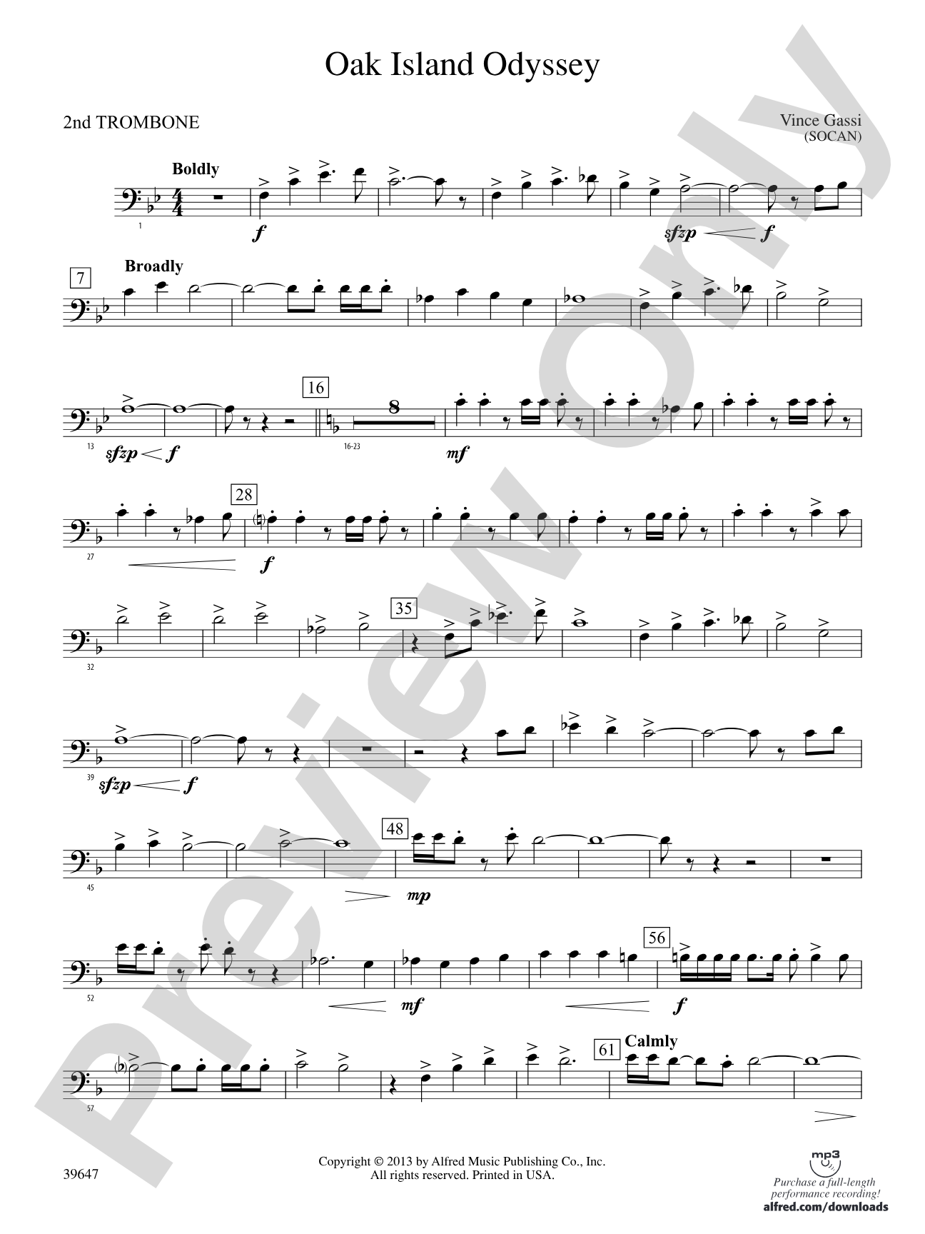 Oak Island Odyssey: 2nd Trombone