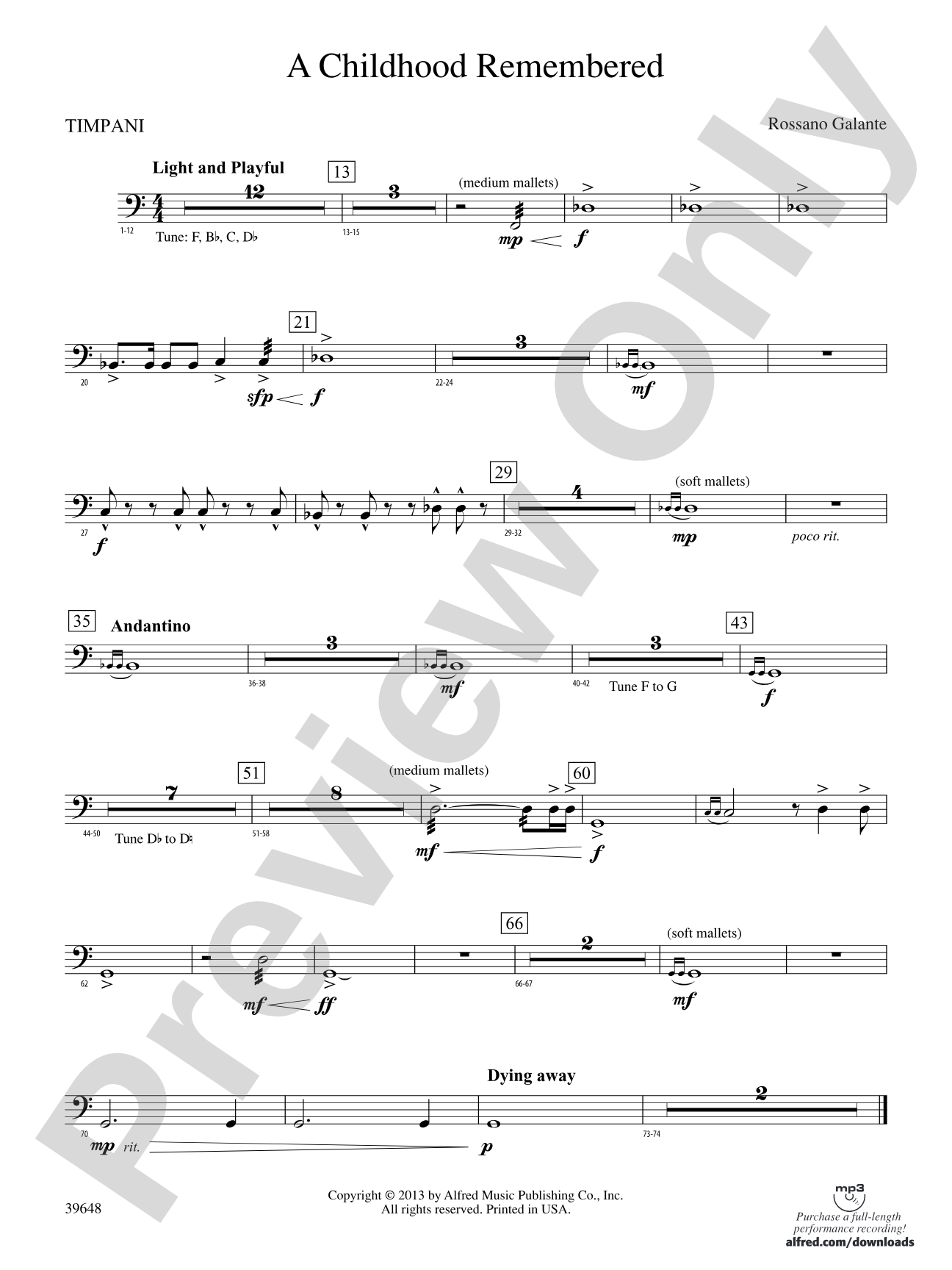 A Childhood Remembered: Timpani