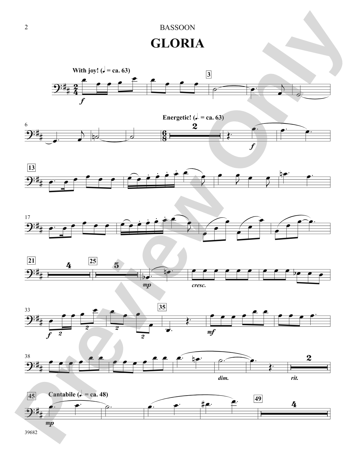Missa Festiva: Bassoon: Choral SoundPax