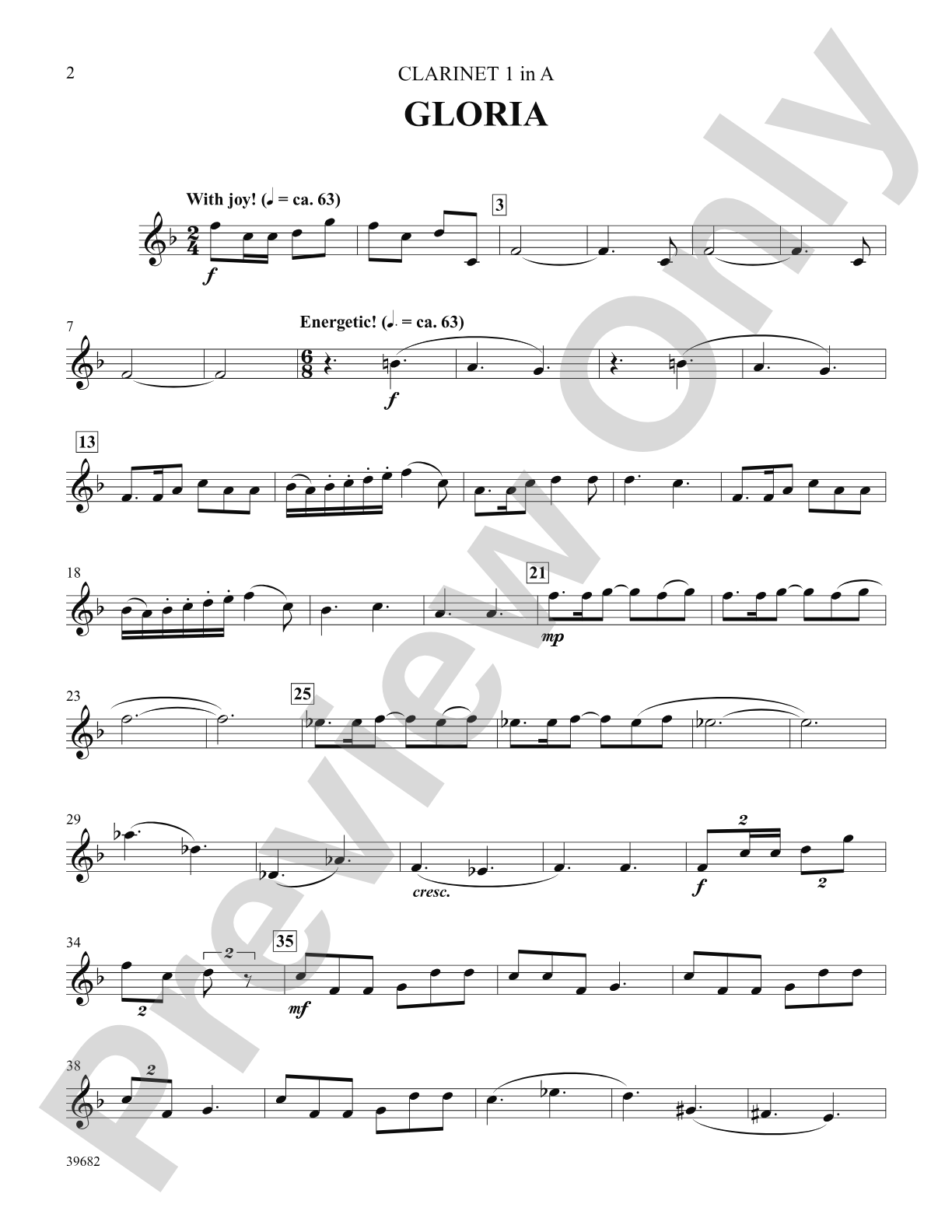 Missa Festiva: Clarinet 1 in A: Choral SoundPax