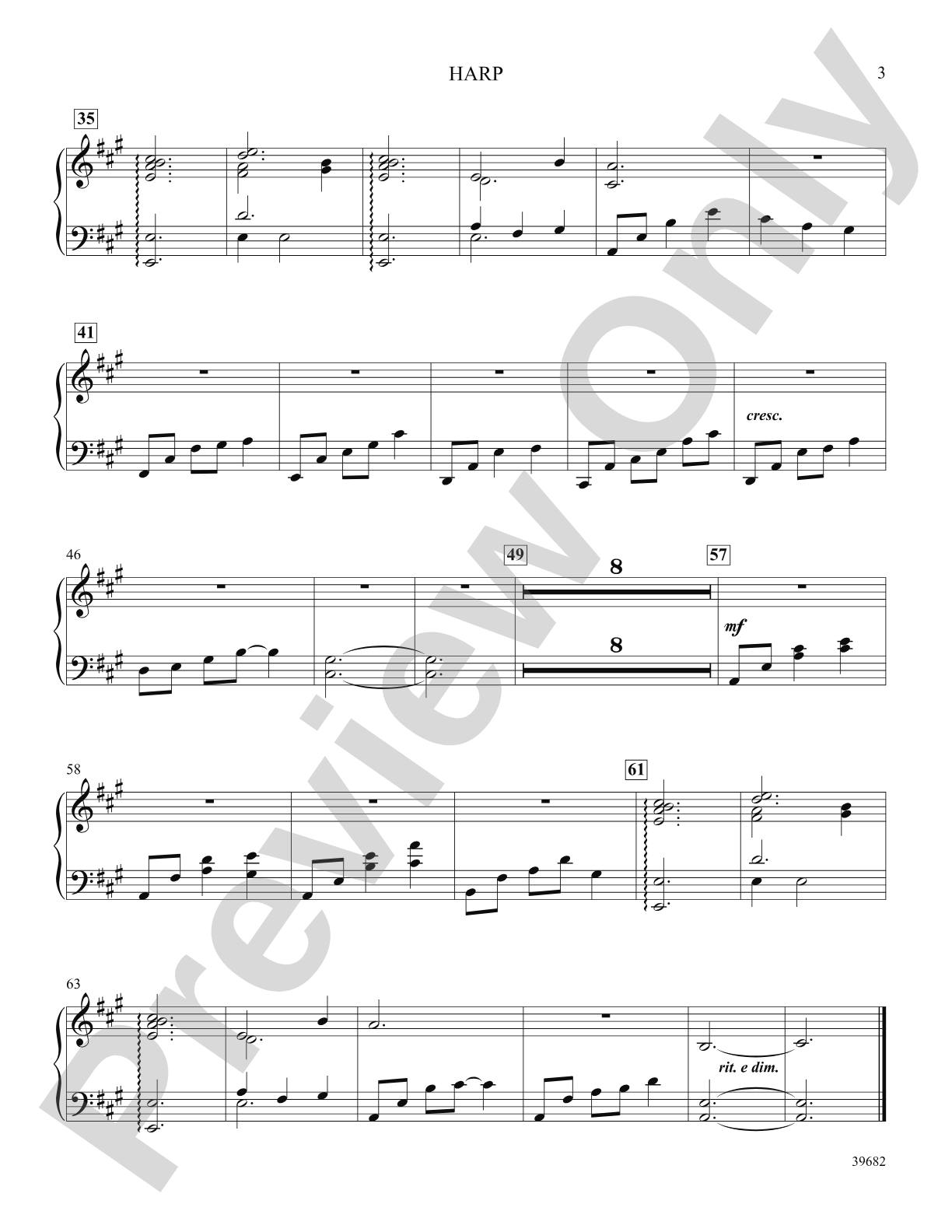 Missa Festiva: Harp: Choral SoundPax