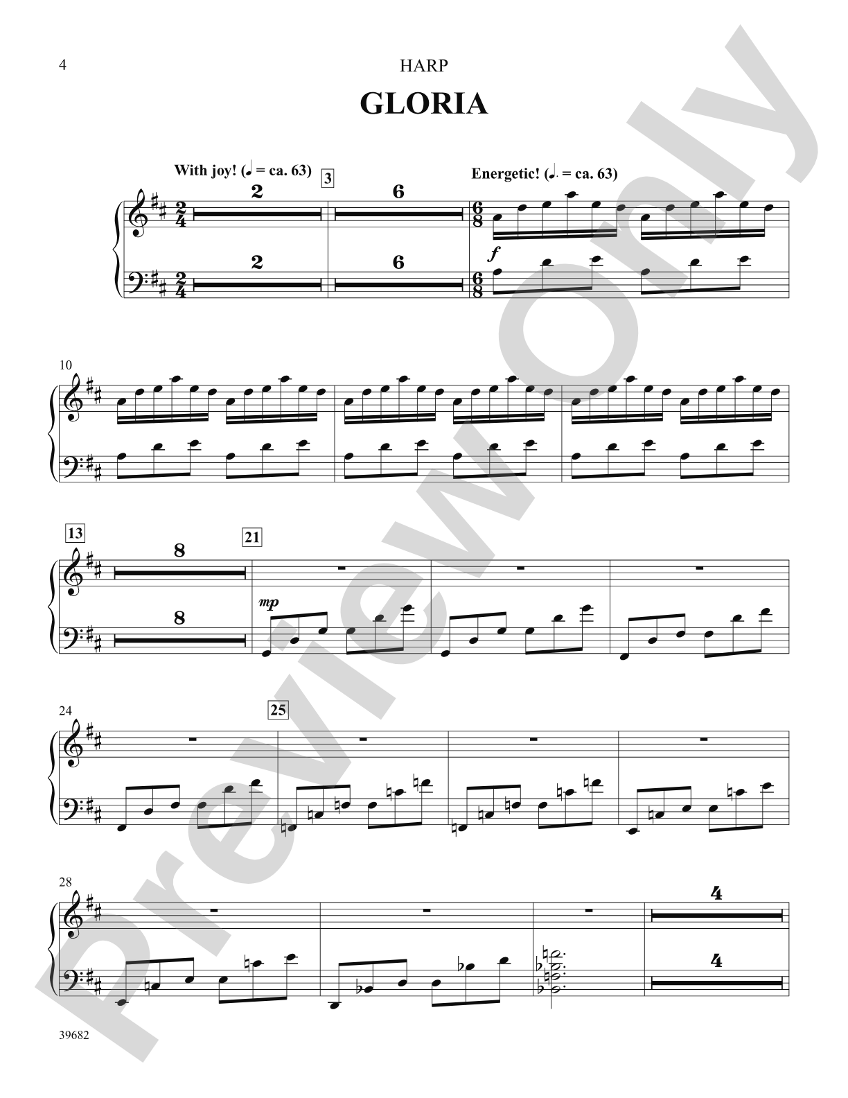 Missa Festiva: Harp: Choral SoundPax