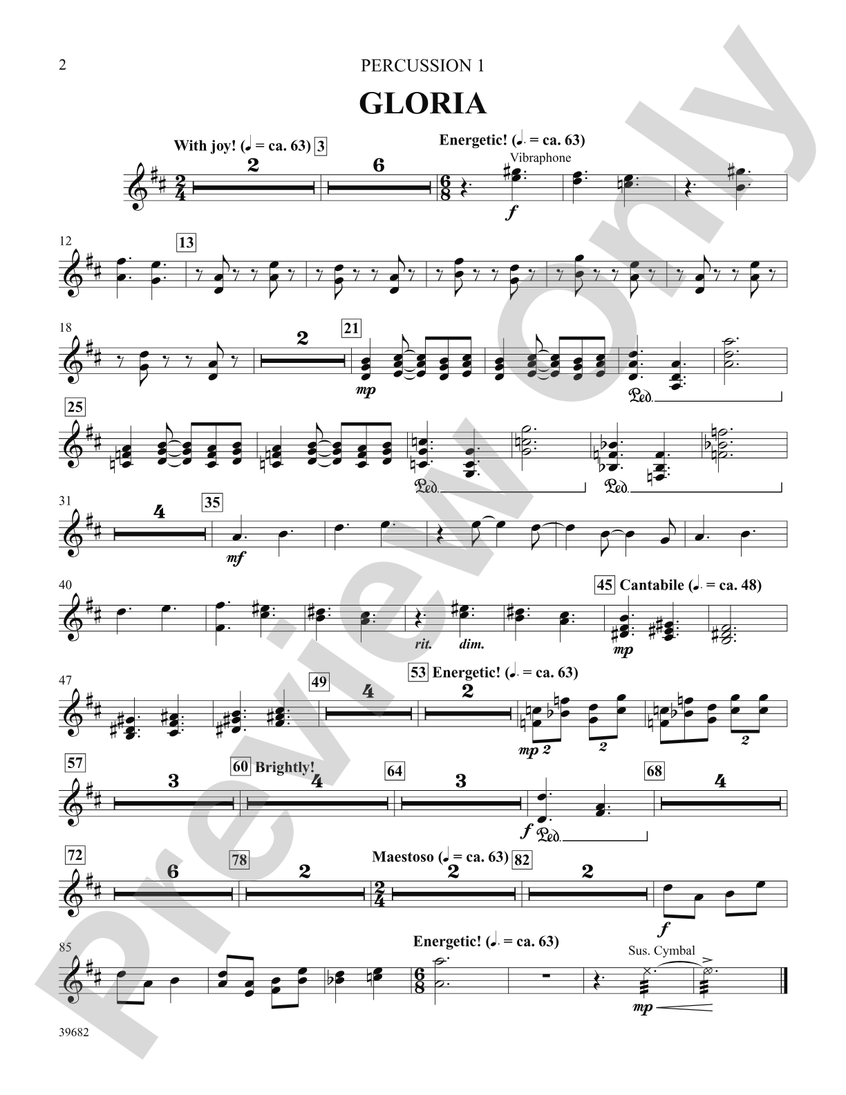Missa Festiva: 1st Percussion: Choral SoundPax