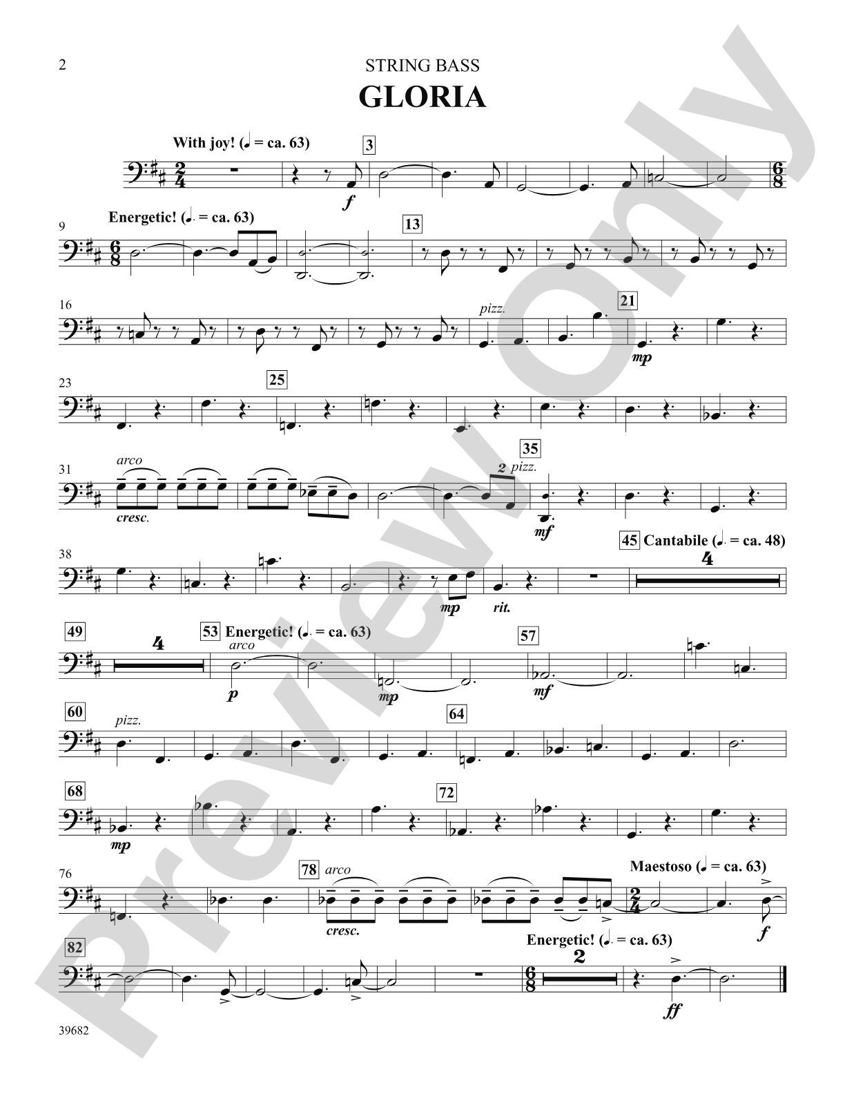 Missa Festiva: String Bass: Choral SoundPax