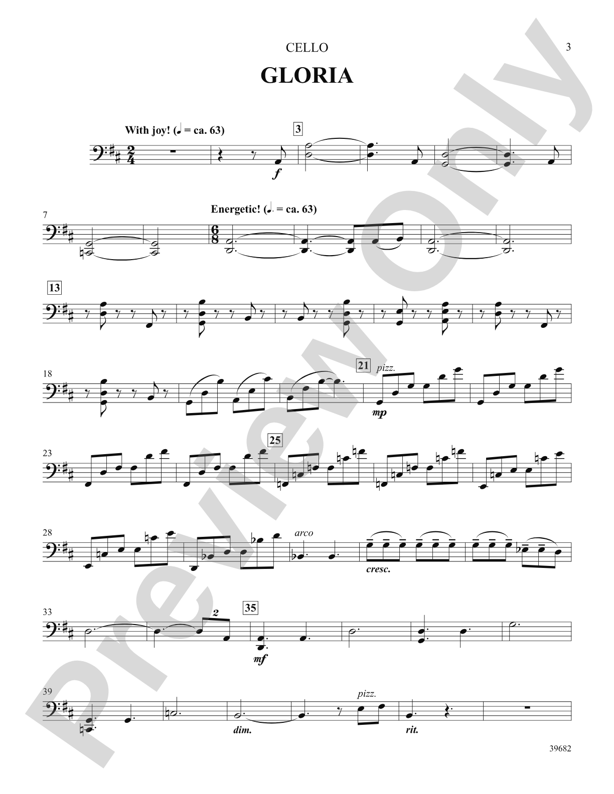 Missa Festiva: Cello: Choral SoundPax