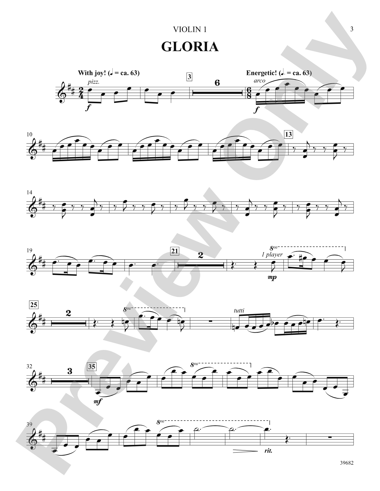 Missa Festiva: 1st Violin: Choral SoundPax