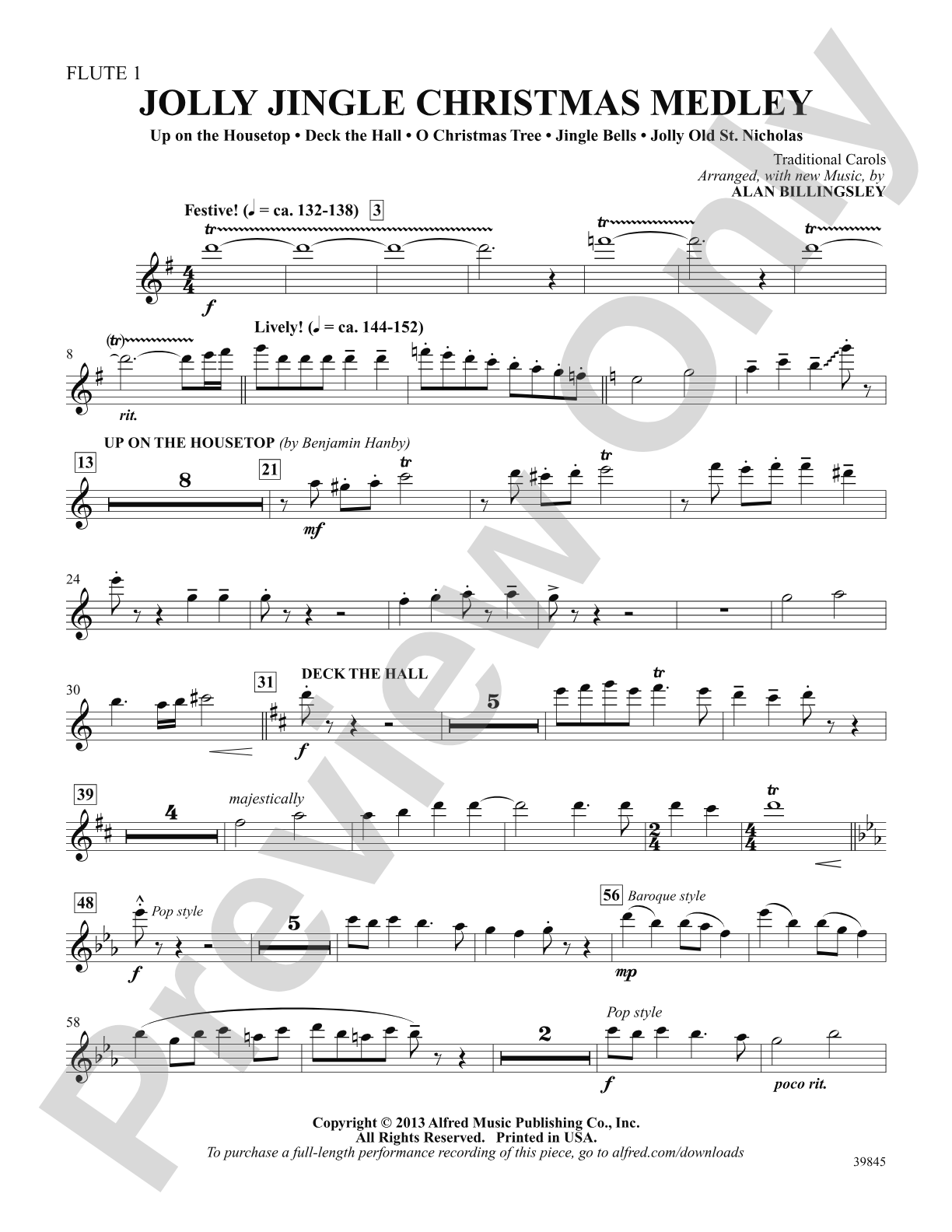 Jolly Jingle Christmas Medley: Flute: Choral SoundPax