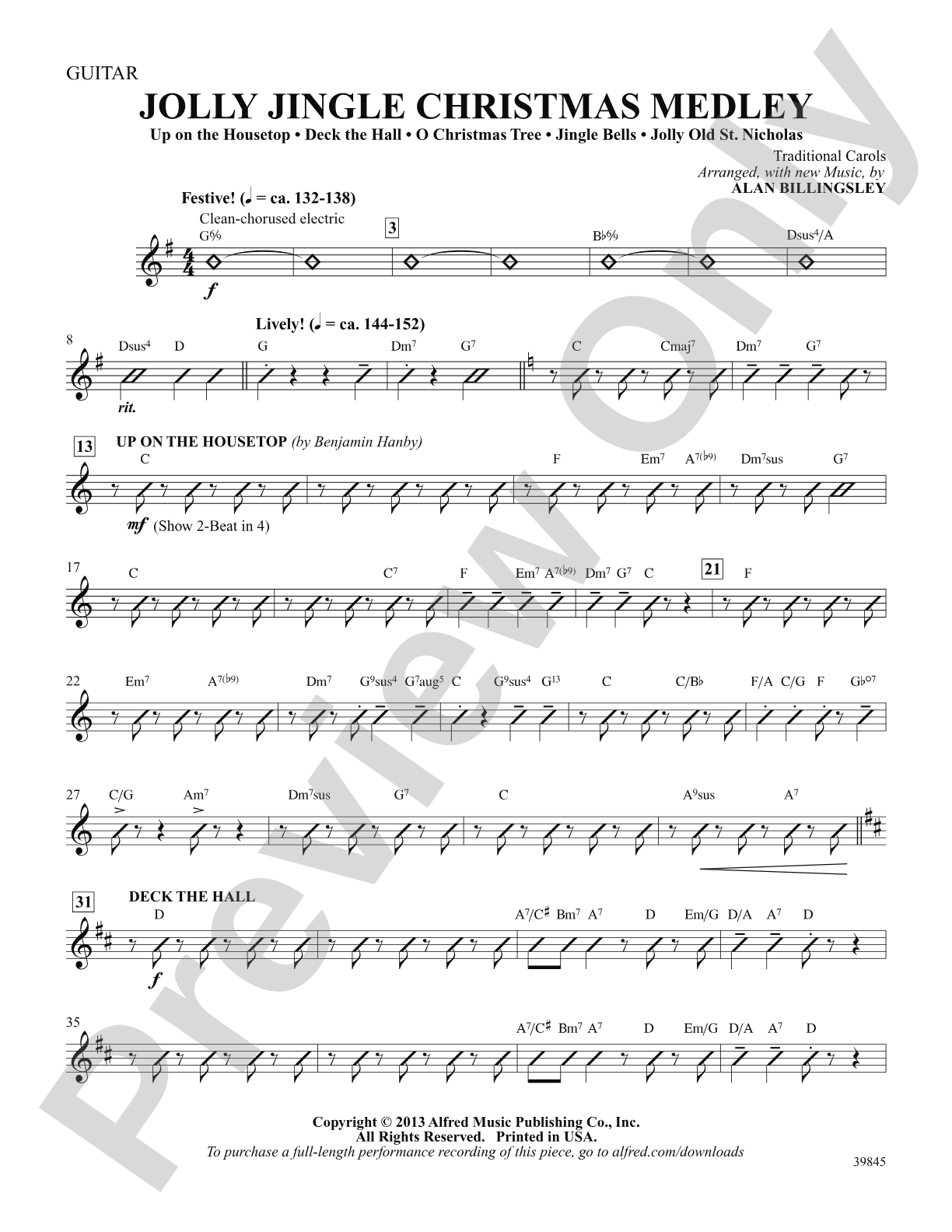 Jolly Jingle Christmas Medley: Guitar: Choral SoundPax