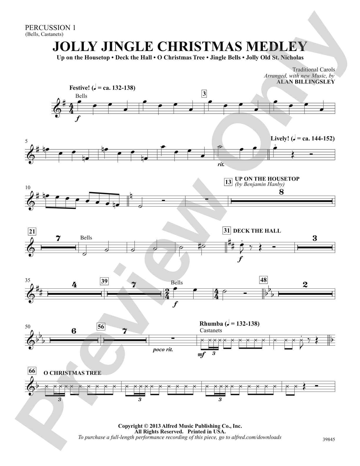 Jolly Jingle Christmas Medley: 1st Percussion: Choral SoundPax