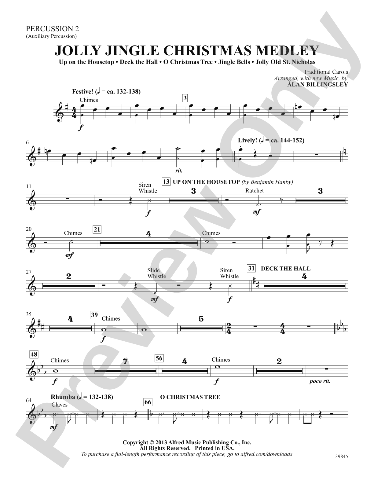 Jolly Jingle Christmas Medley: 2nd Percussion: Choral SoundPax