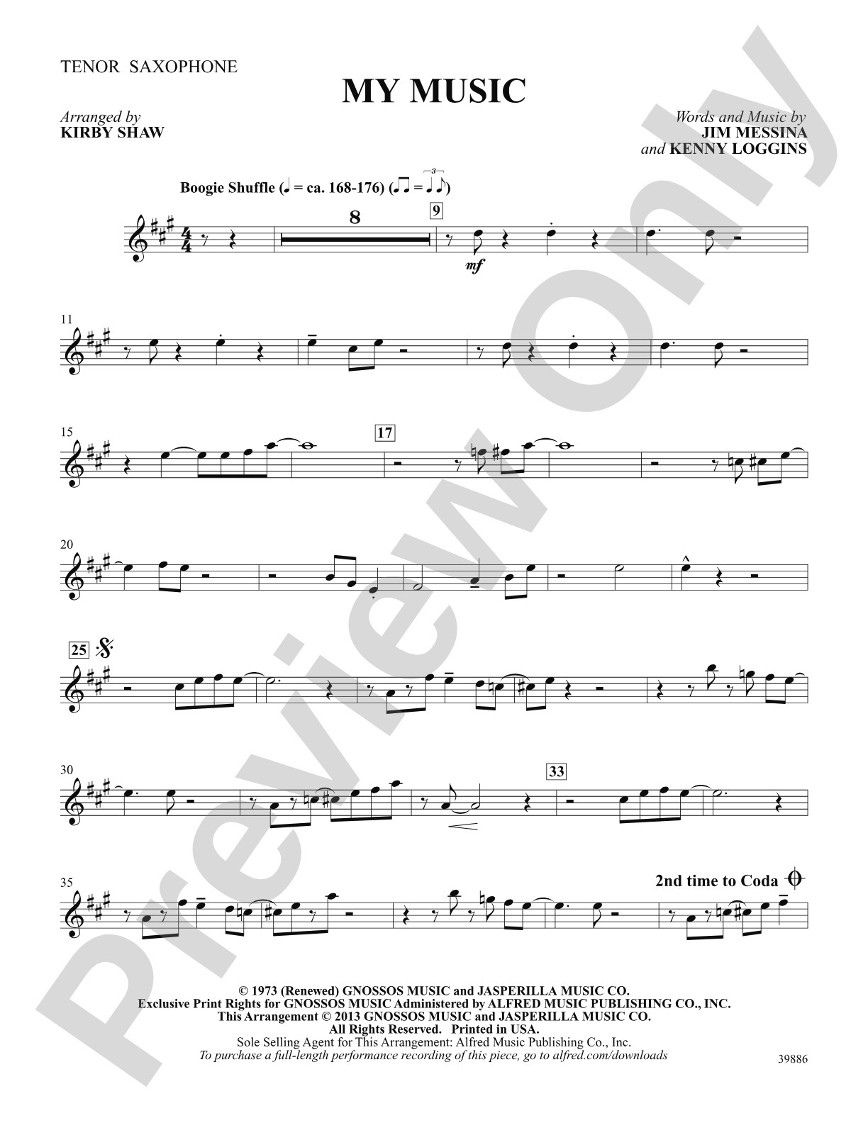 My Music: B-flat Tenor Saxophone: Choral SoundPax