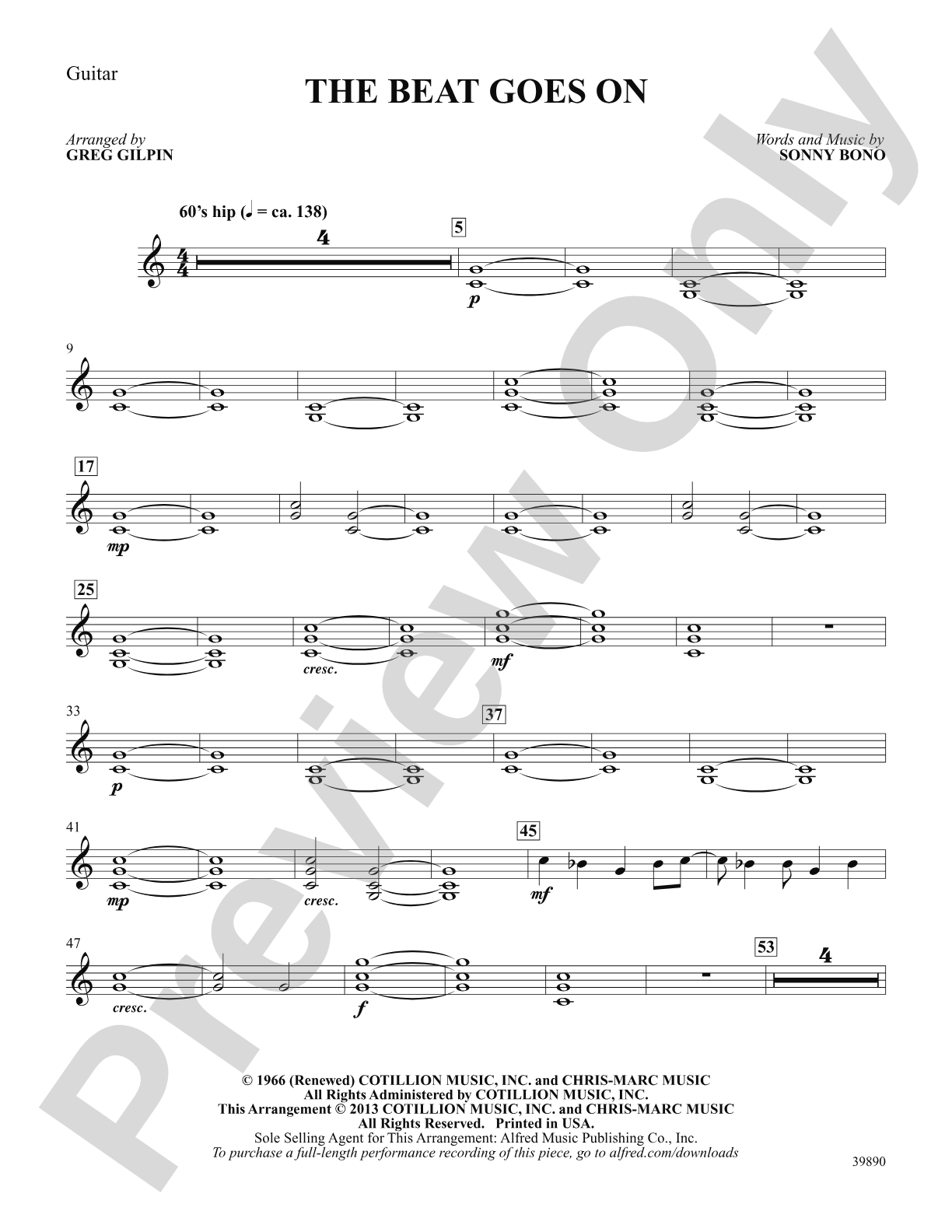 The Beat Goes On: Guitar: Choral SoundPax