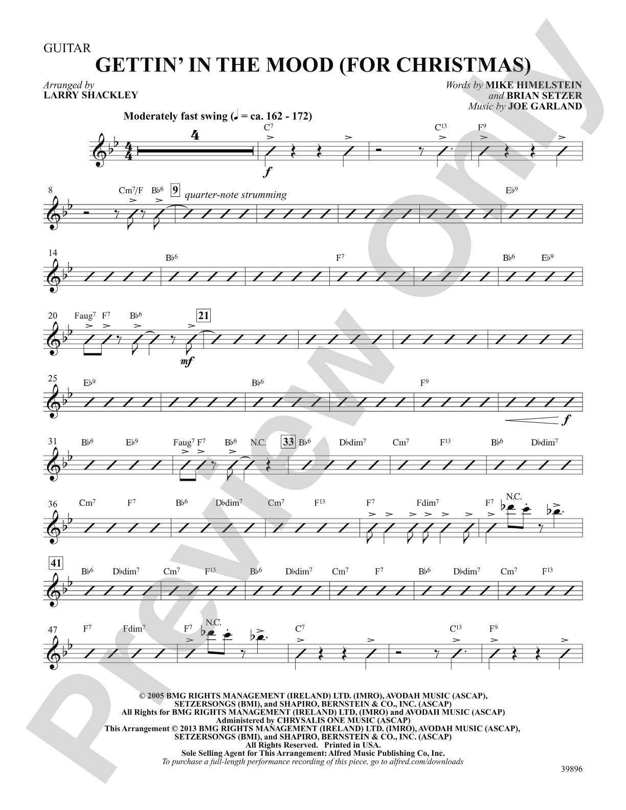 Gettin' in the Mood (for Christmas): Guitar: Choral SoundPax