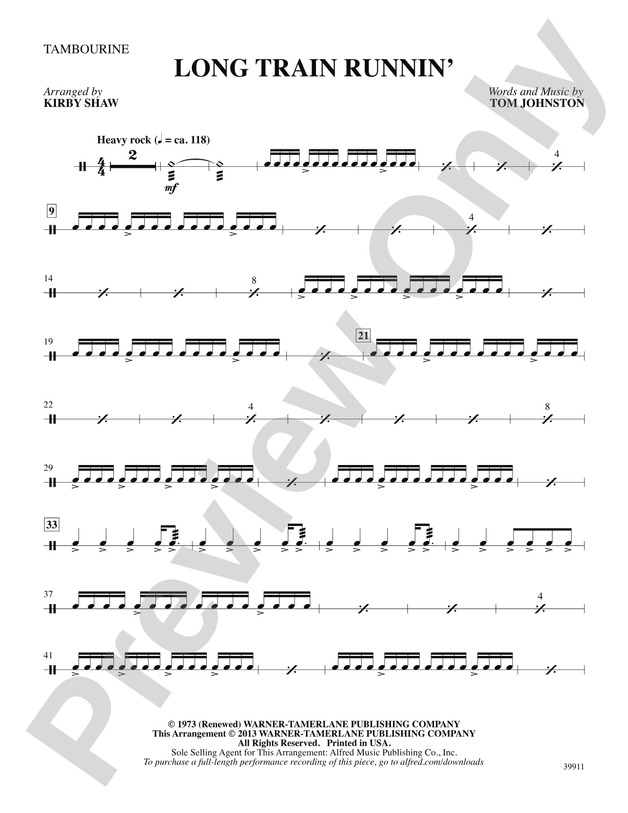 Long Train Runnin': 1st Percussion: Choral SoundPax