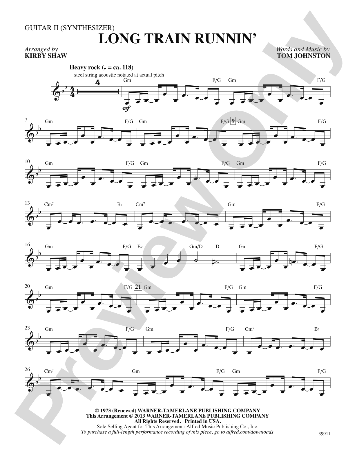 Long Train Runnin': Synthesizer: Choral SoundPax