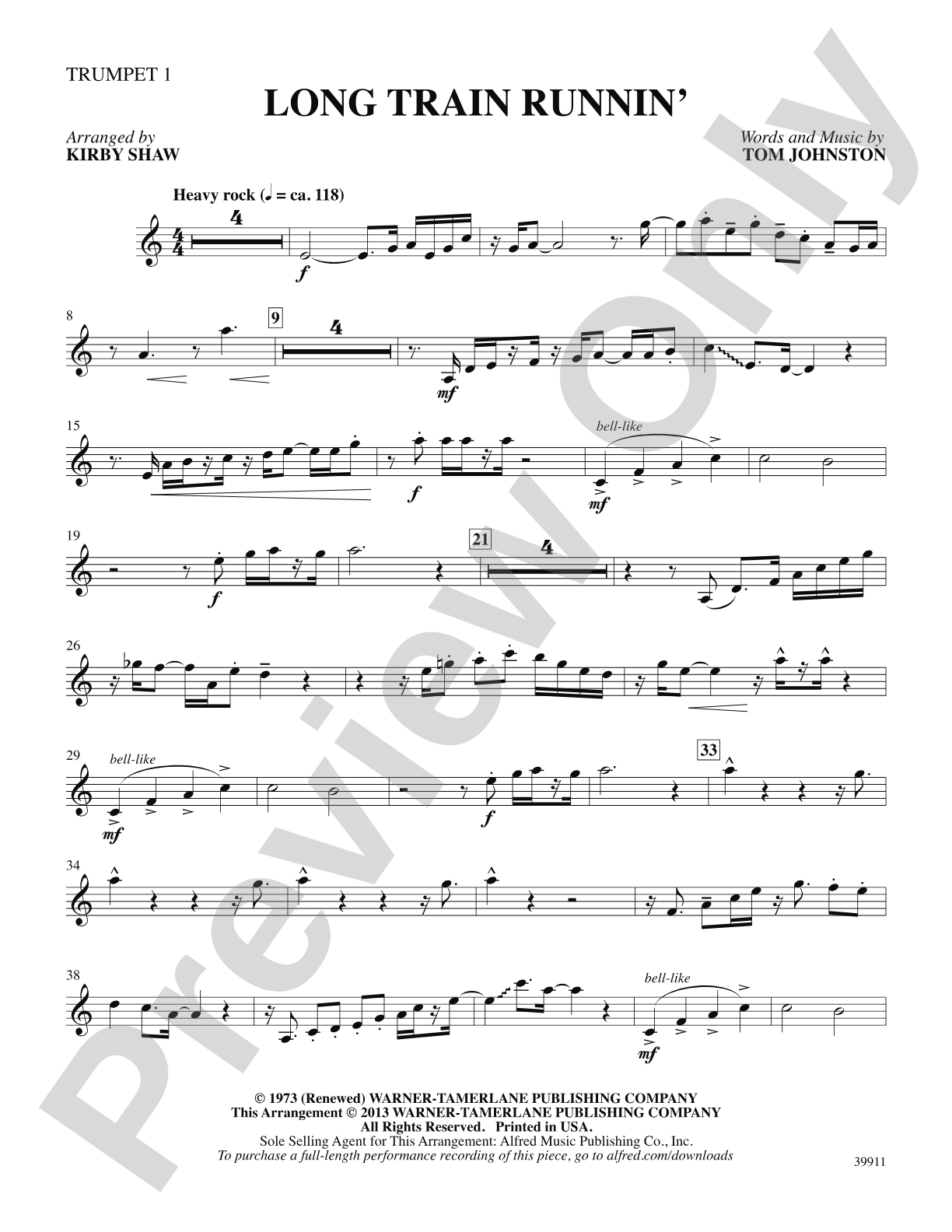 Long Train Runnin': 1st B-flat Trumpet: Choral SoundPax