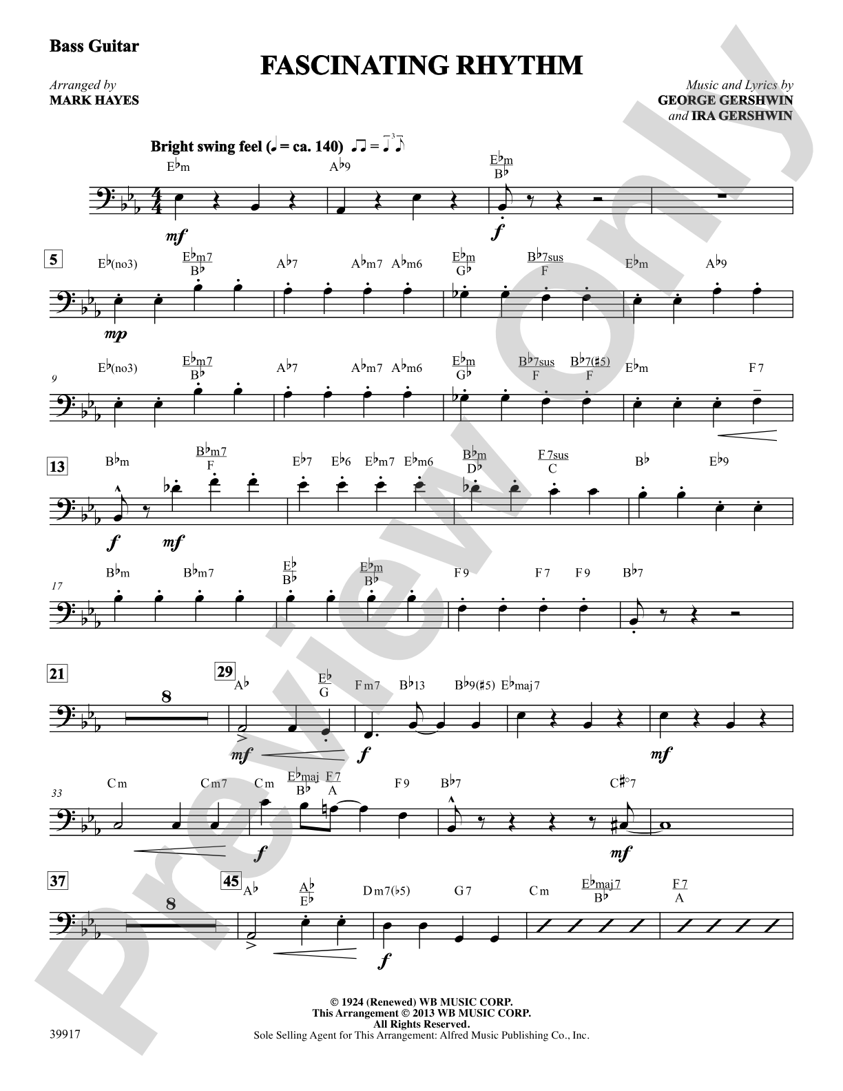 Fascinating Rhythm: Electric Bass: Choral SoundPax