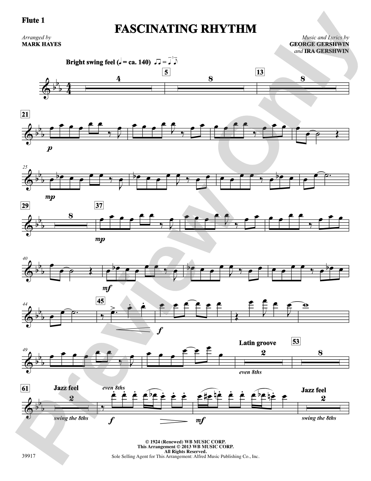 Fascinating Rhythm: Flute: Choral SoundPax
