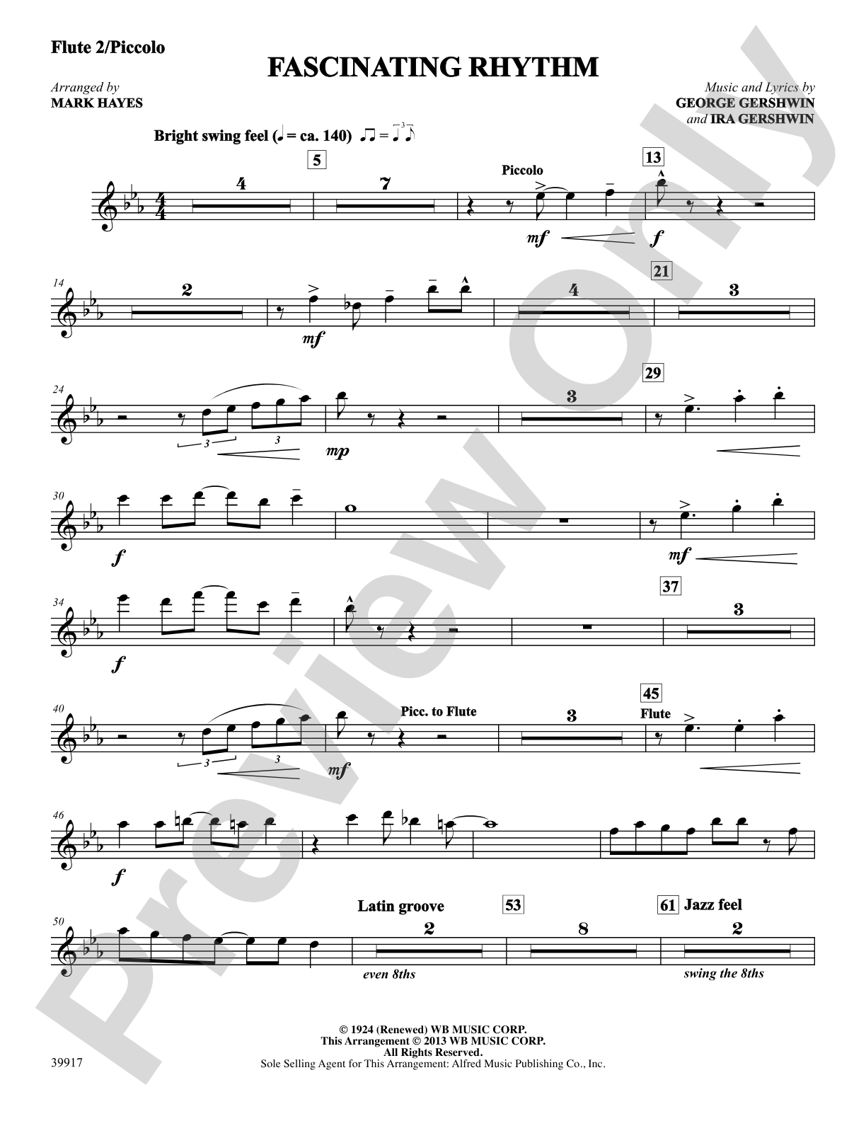 Fascinating Rhythm: 2nd Flute: Choral SoundPax