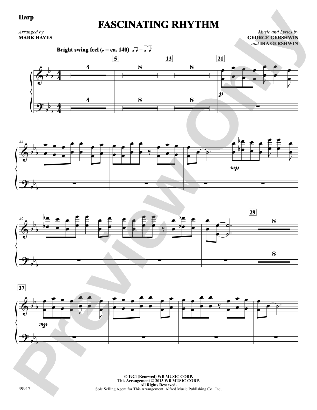 Fascinating Rhythm: Harp: Choral SoundPax