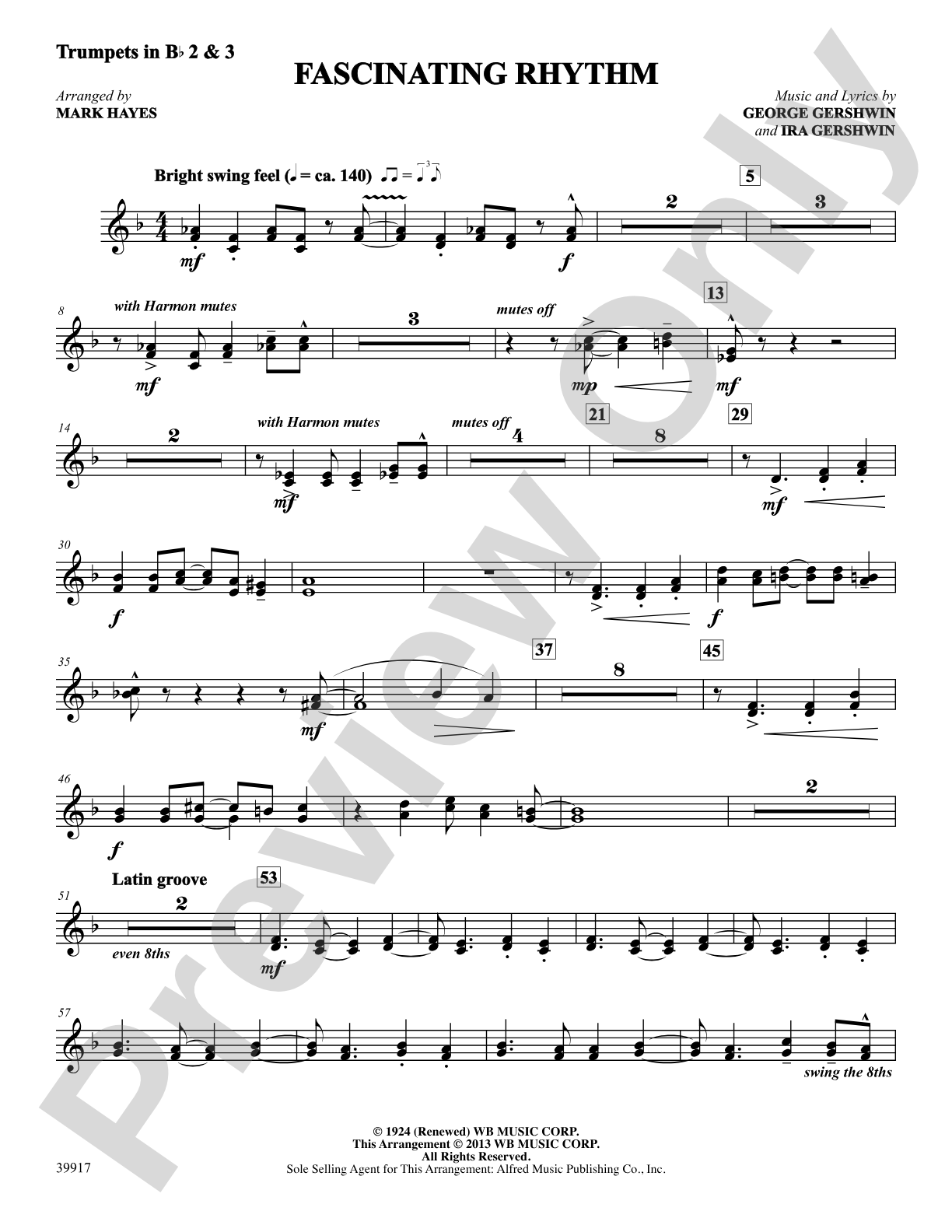 Fascinating Rhythm: 2nd & 3rd Trumpet: Choral SoundPax