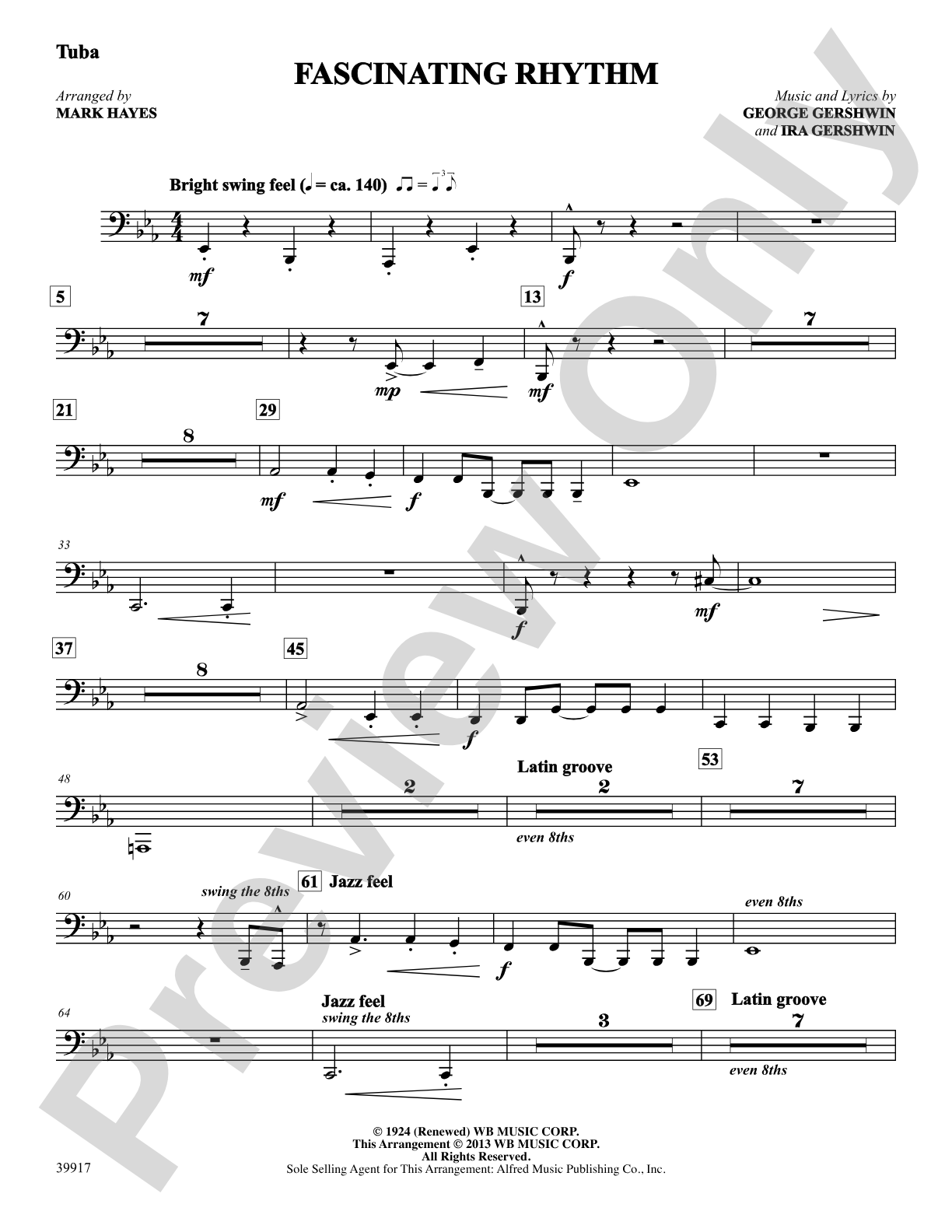 Fascinating Rhythm: Tuba: Choral SoundPax