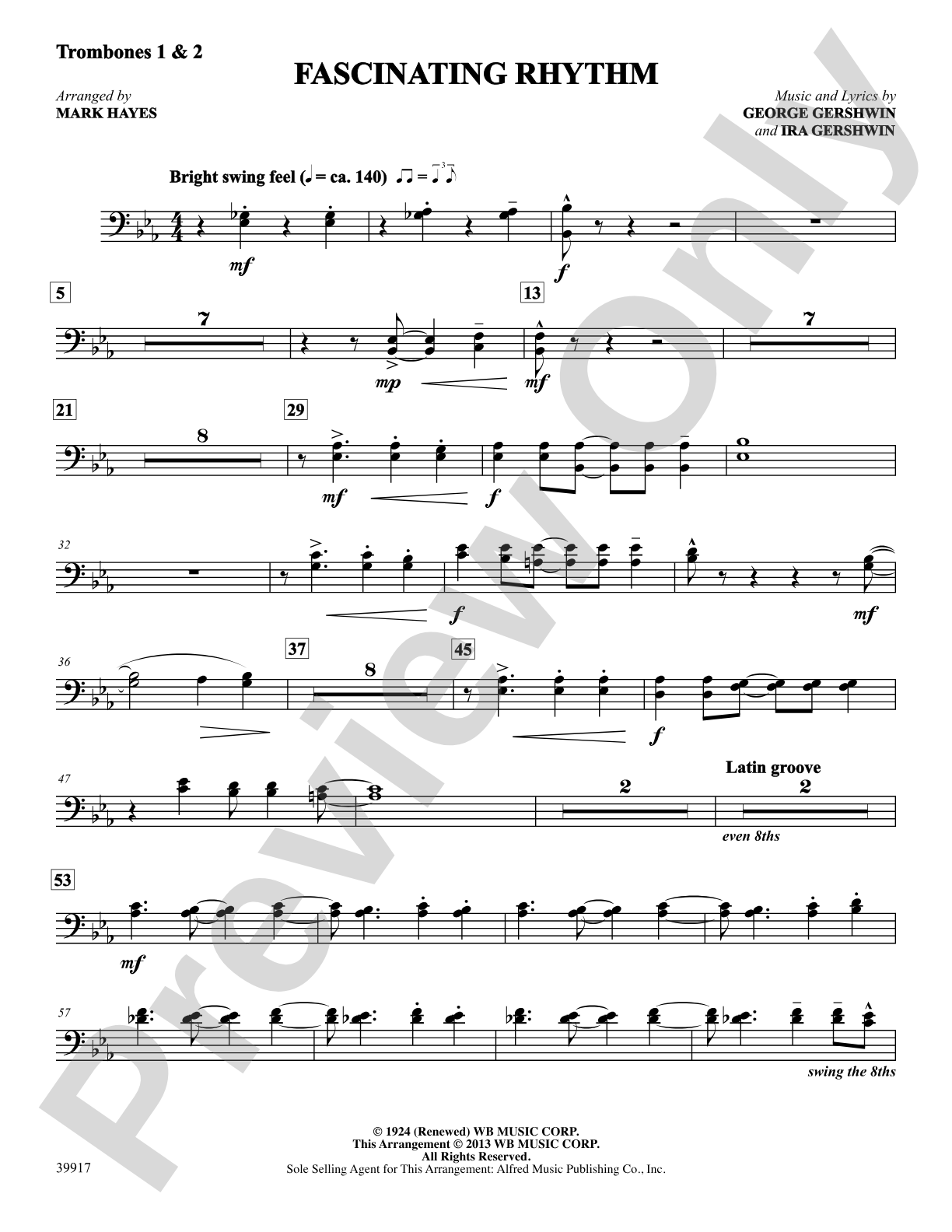 Fascinating Rhythm: 1st & 2nd Trombones: Choral SoundPax