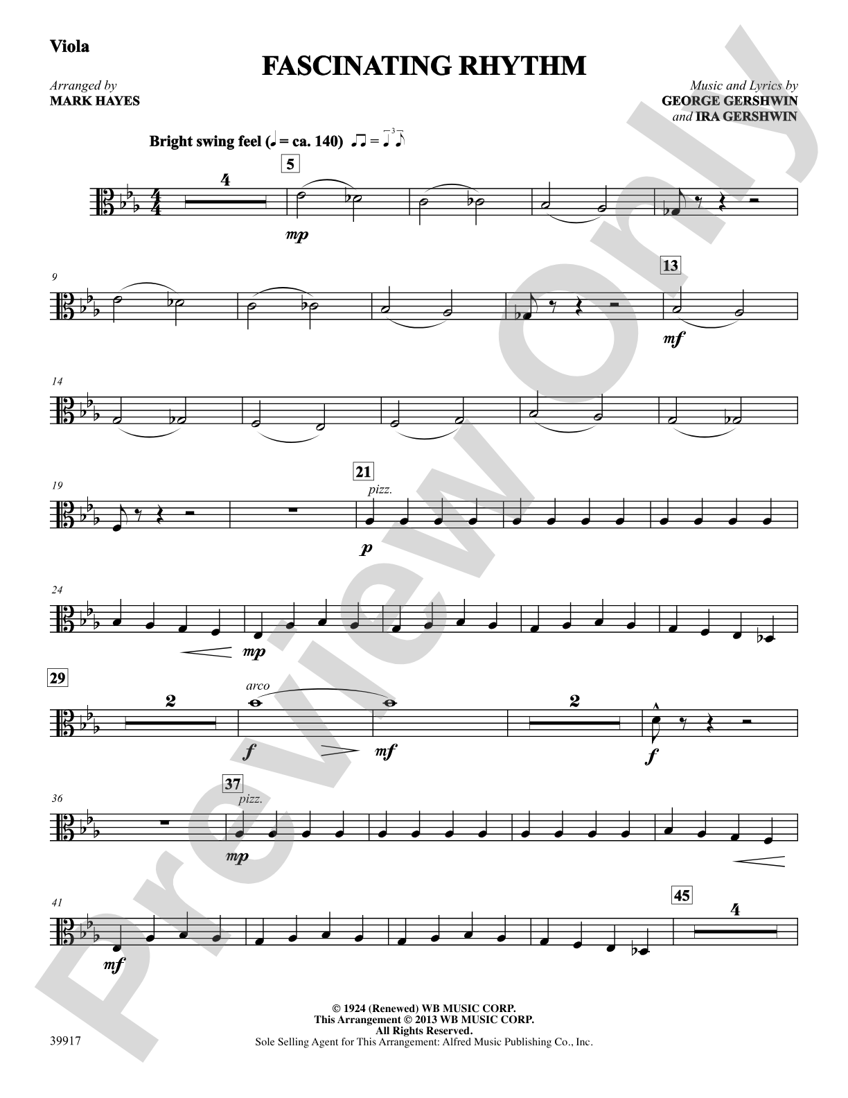 Fascinating Rhythm: Viola: Choral SoundPax