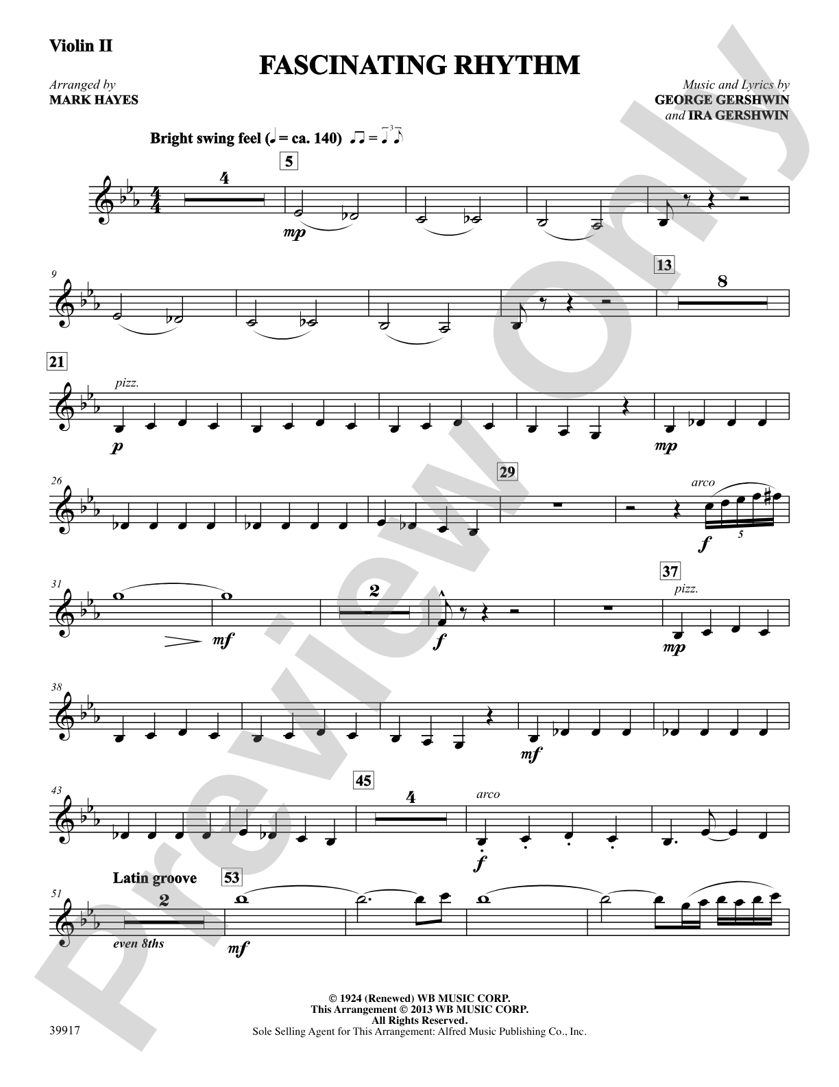 Fascinating Rhythm: 2nd Violin: Choral SoundPax