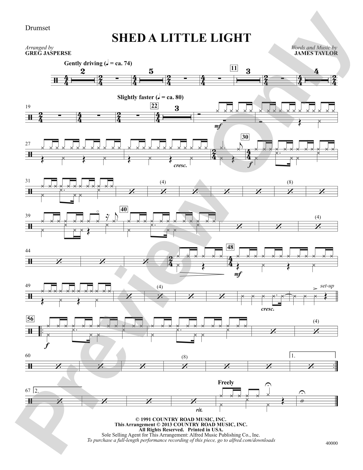 Shed a Little Light: Drums: Choral SoundPax