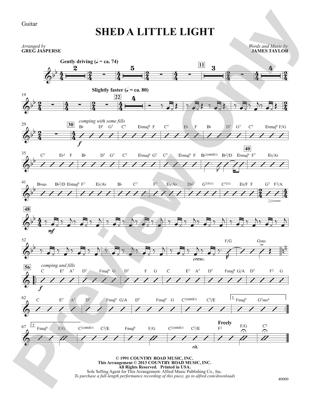 Shed a Little Light: Guitar: Choral SoundPax