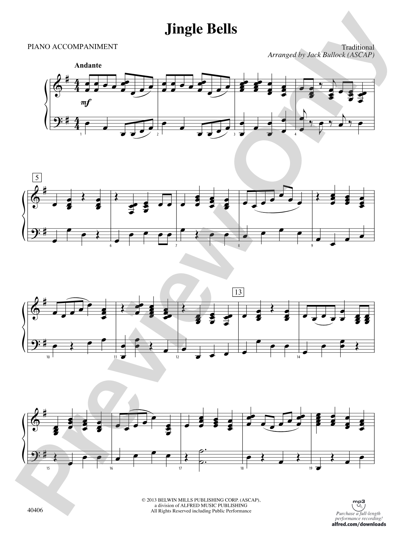 Jingle Bells: Piano Accompaniment