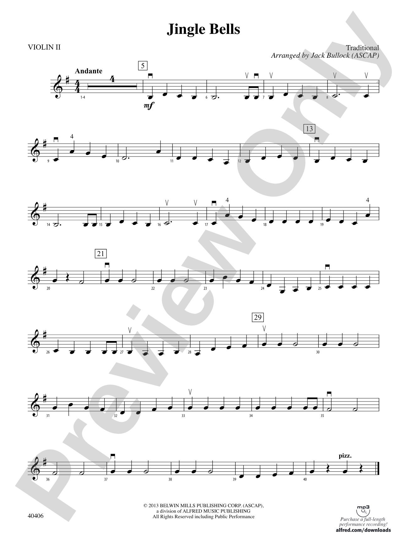 Jingle Bells: 2nd Violin