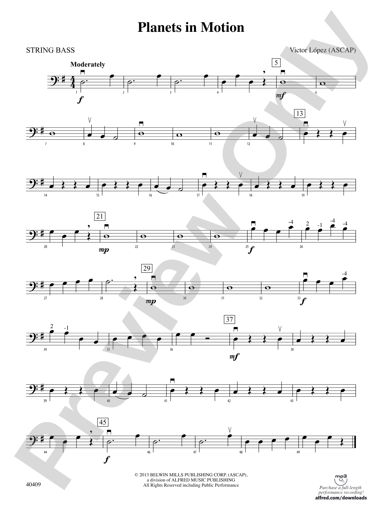 Planets in Motion: String Bass