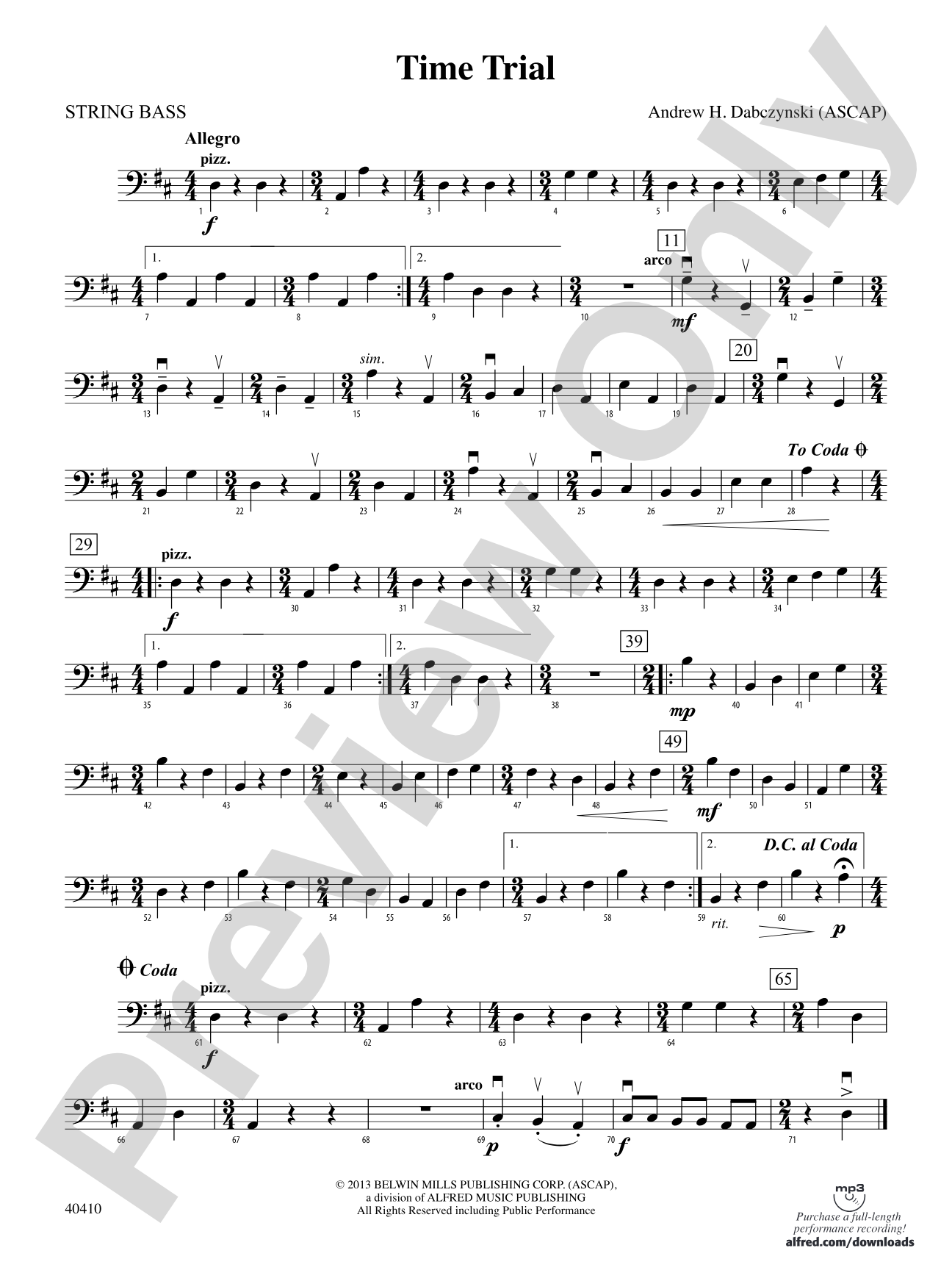 Time Trial: String Bass