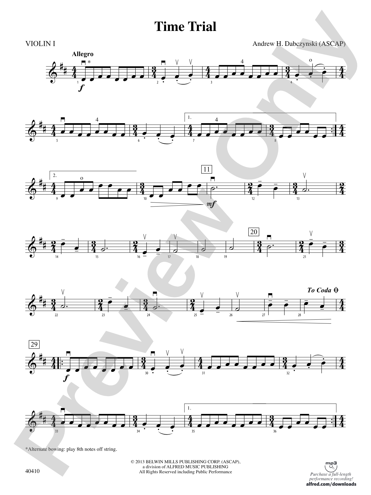 Time Trial: 1st Violin