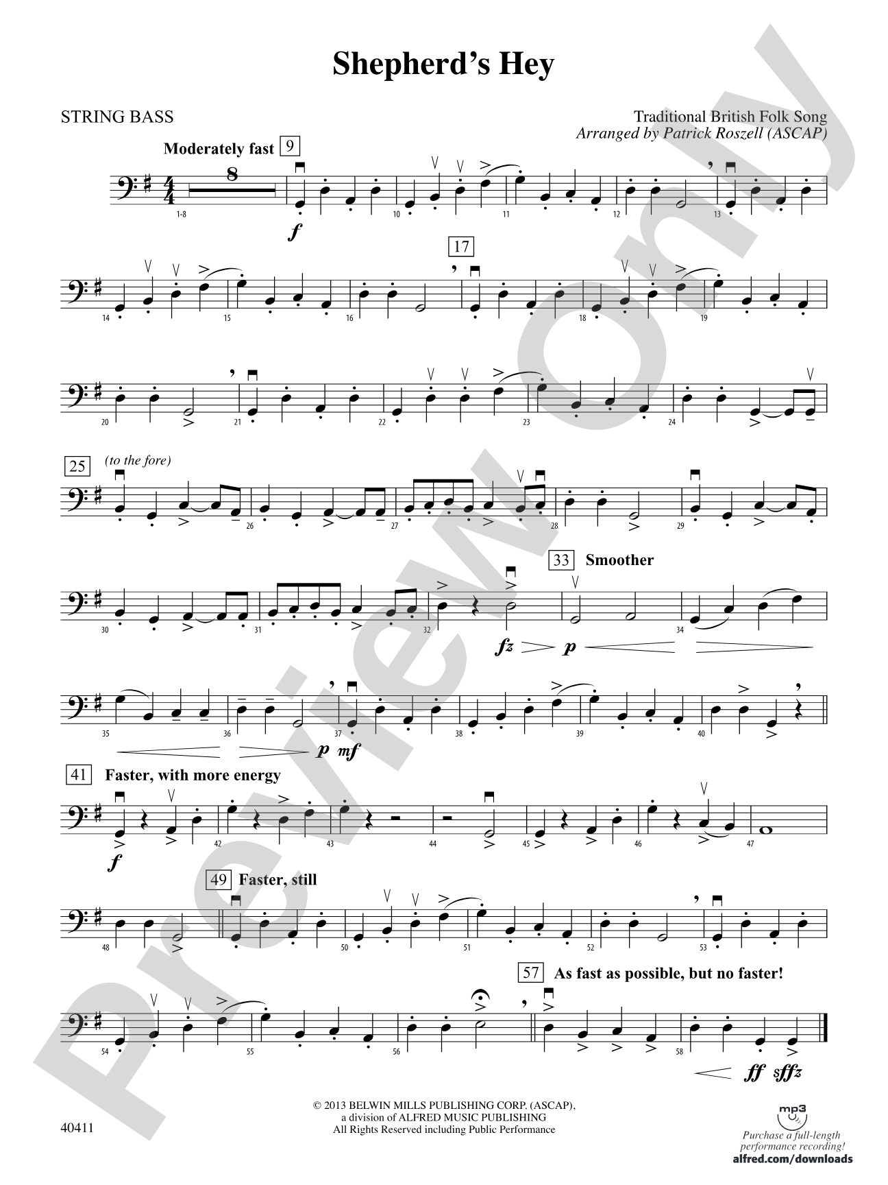Shepherd's Hey: String Bass