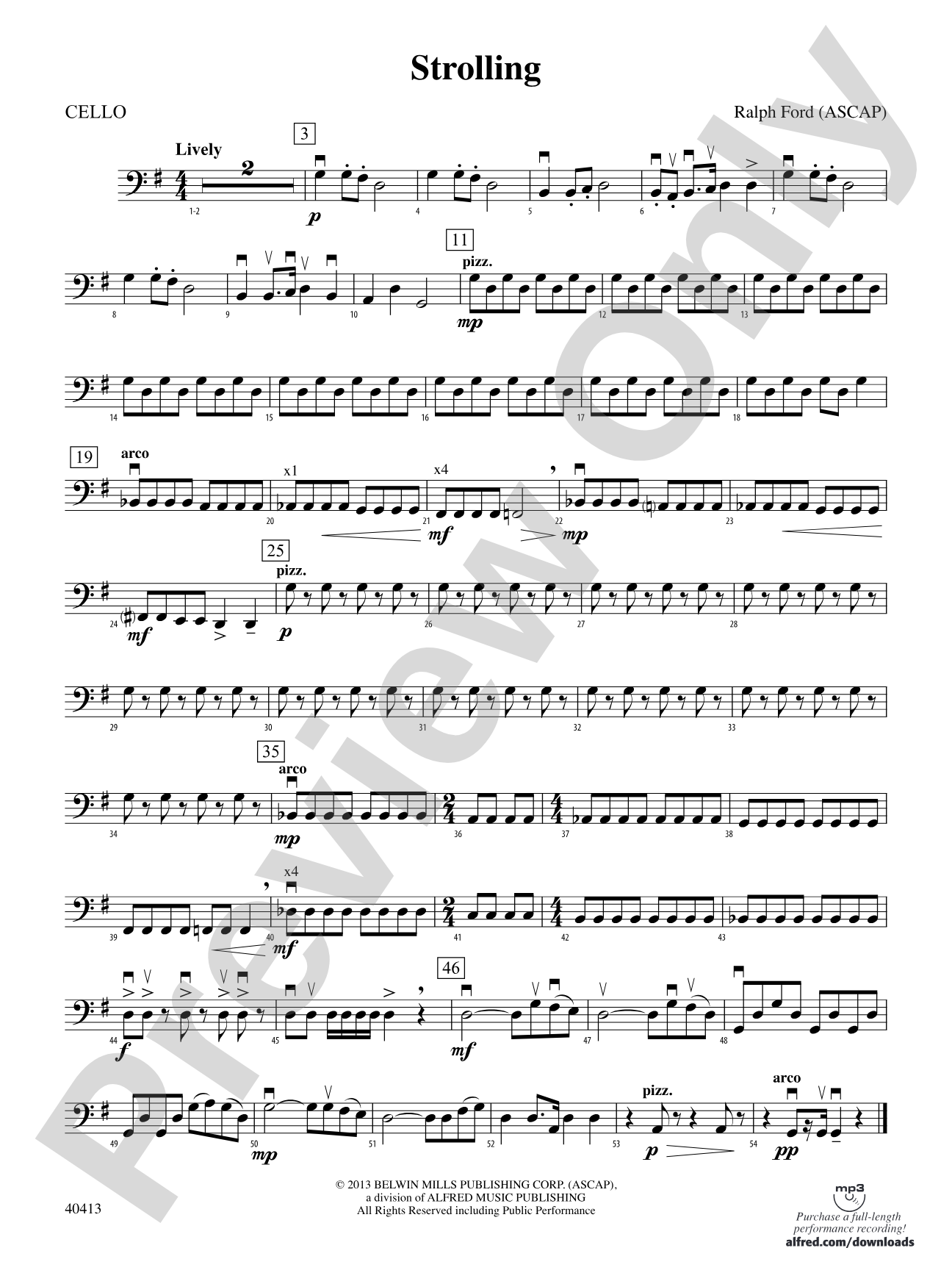 Strolling: Cello