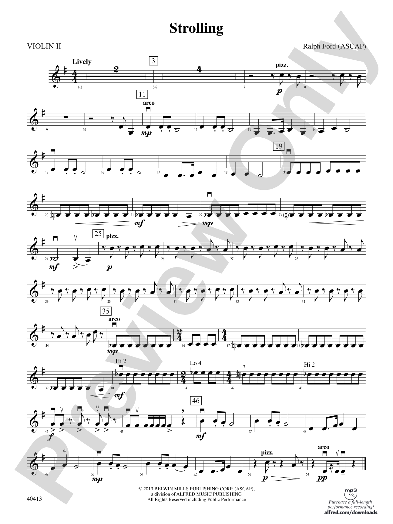 Strolling: 2nd Violin