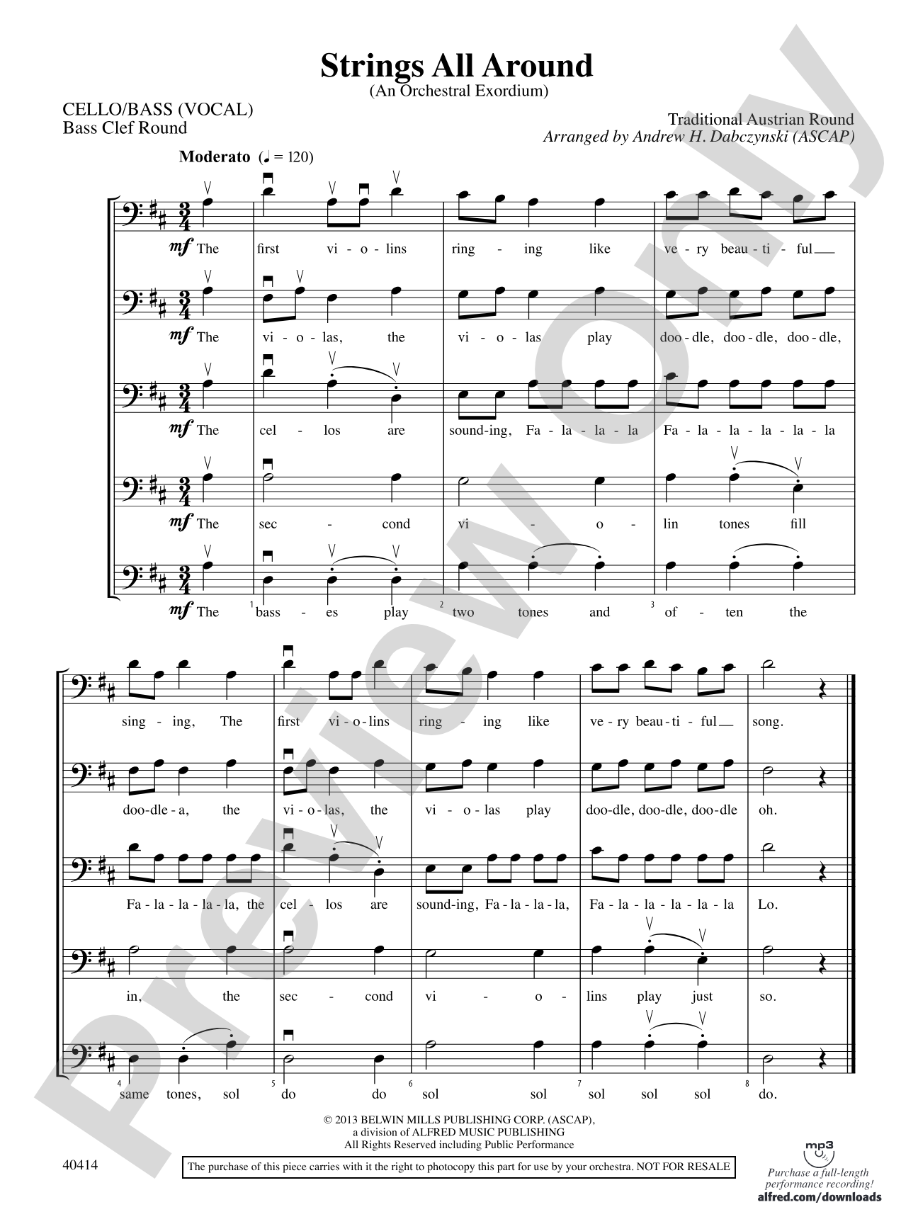Strings All Around: Cello Vocal Round