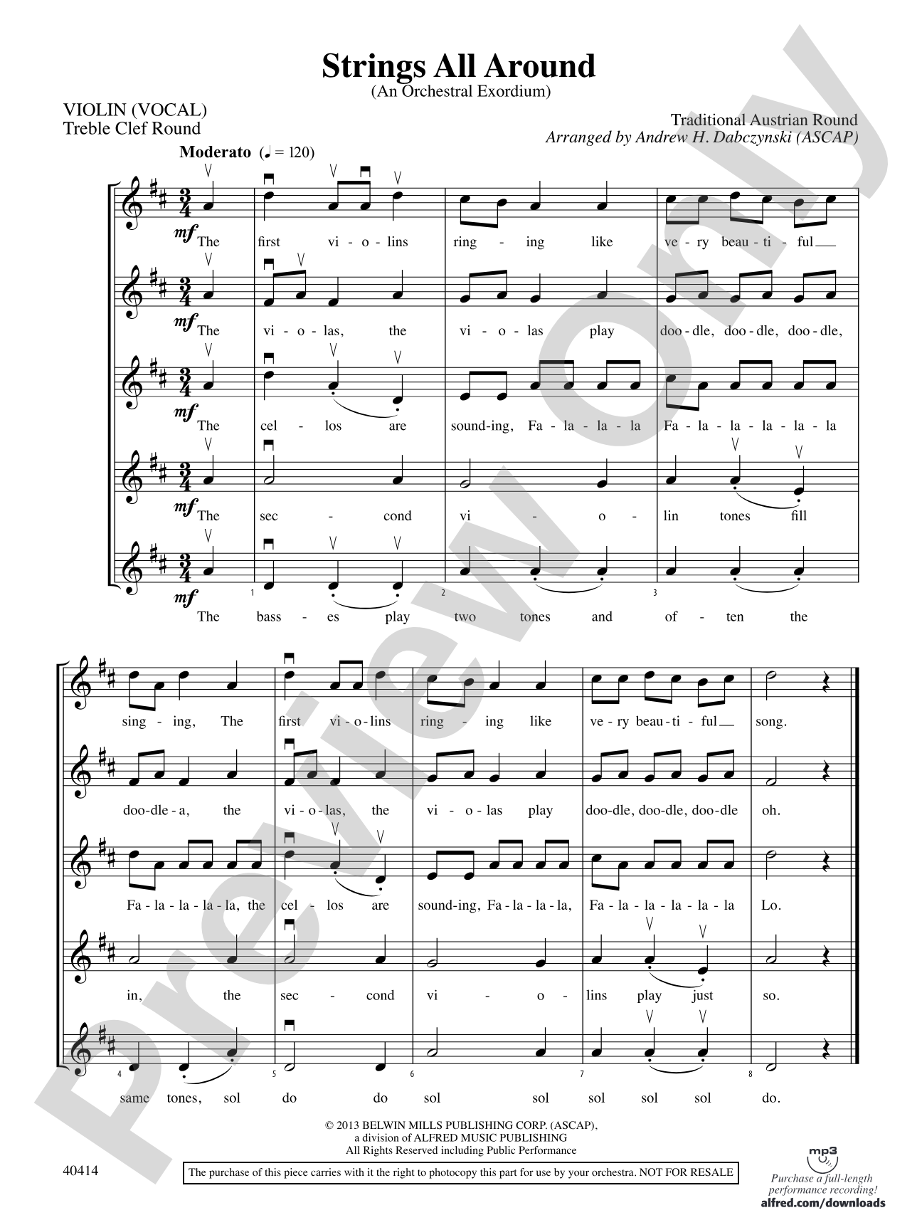 Strings All Around: Violin Vocal Round