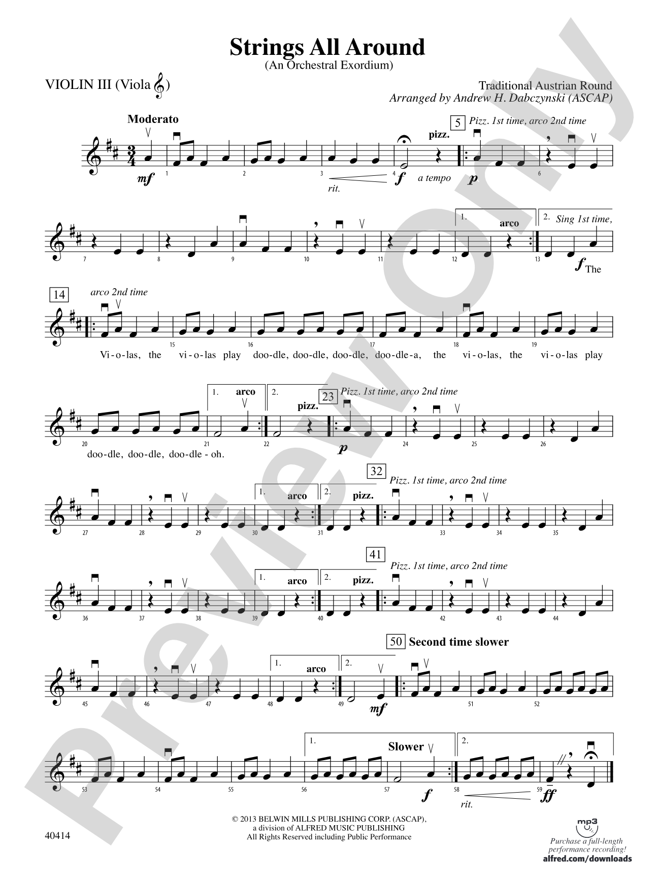 Strings All Around: 3rd Violin (Viola [TC])