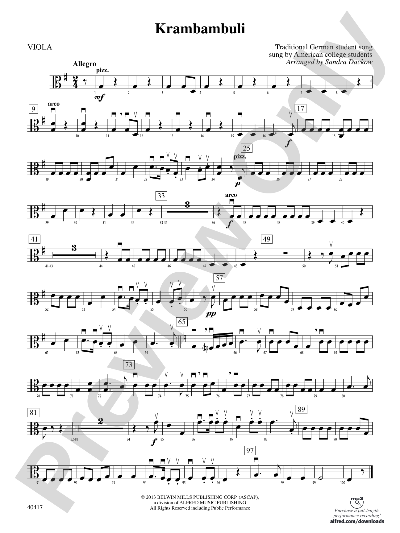 Krambambuli: Viola