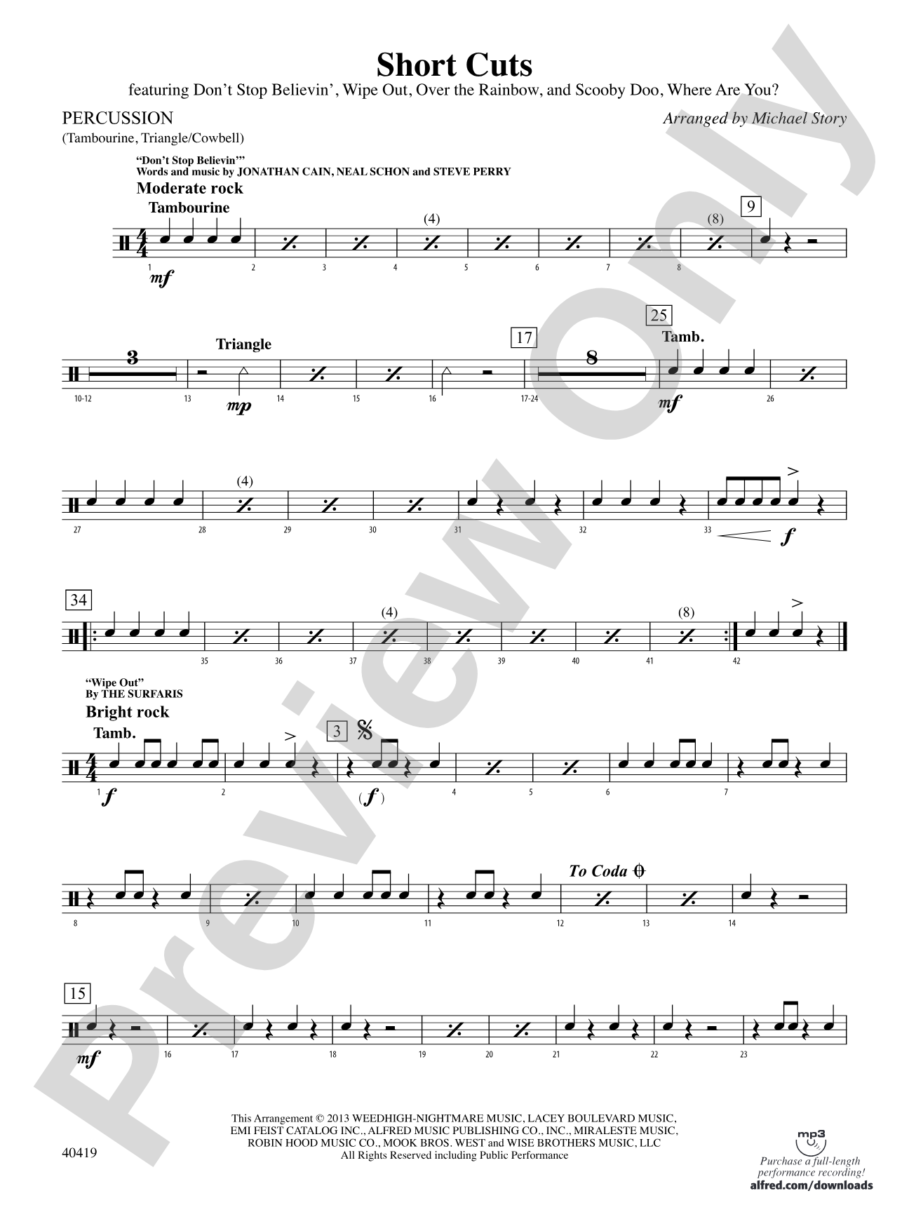 Short Cuts: 1st Percussion