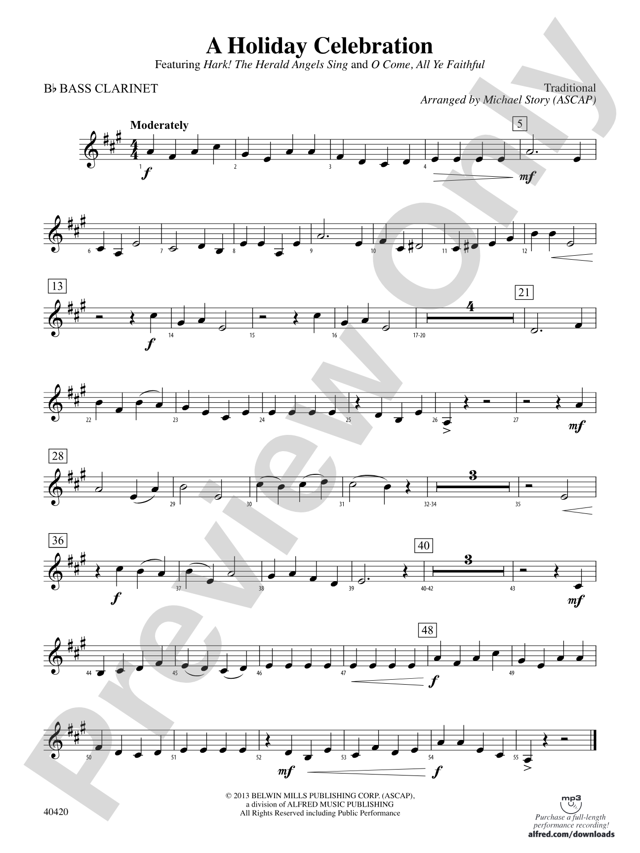 A Holiday Celebration: B-flat Bass Clarinet