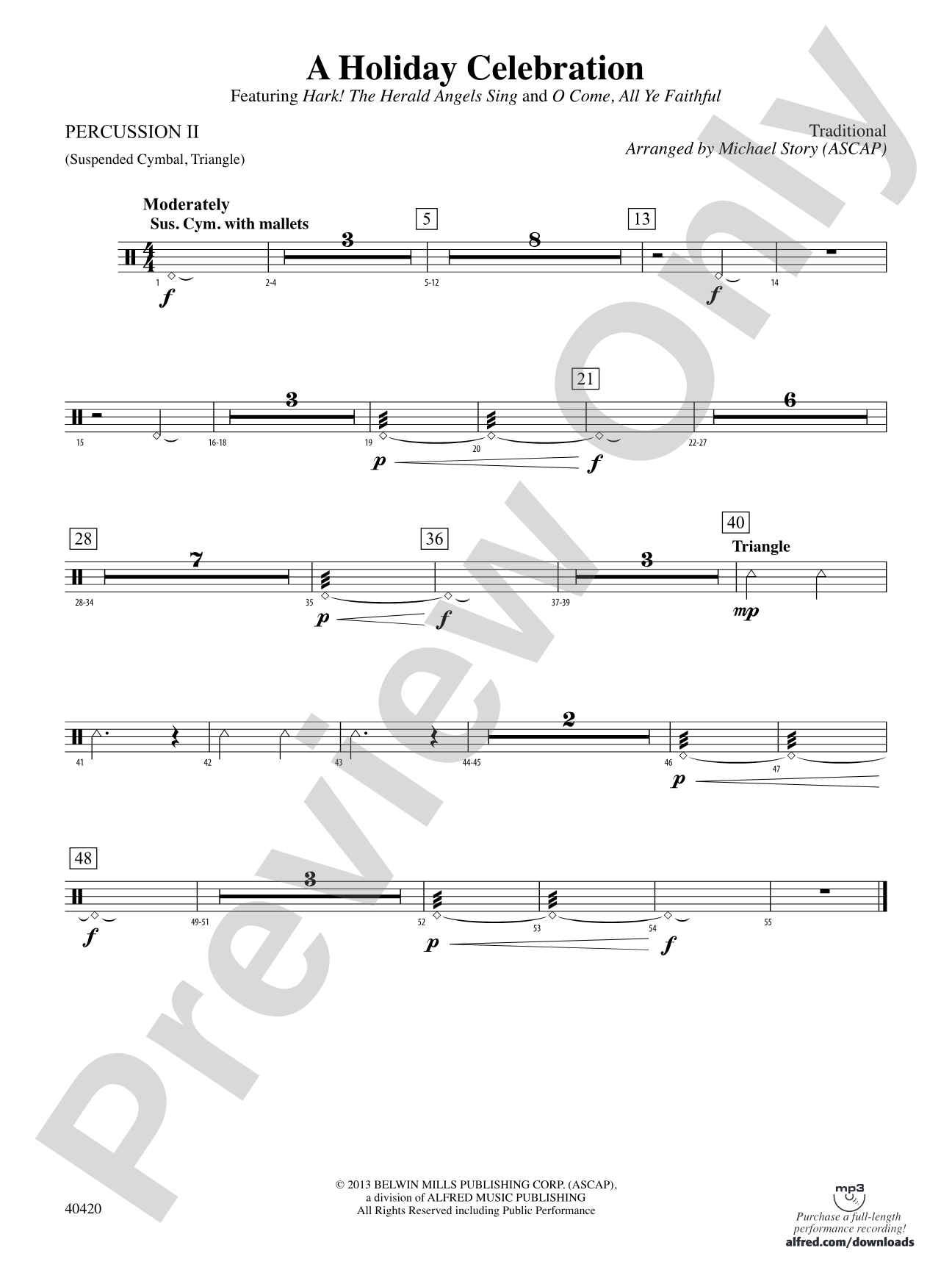 A Holiday Celebration: 2nd Percussion