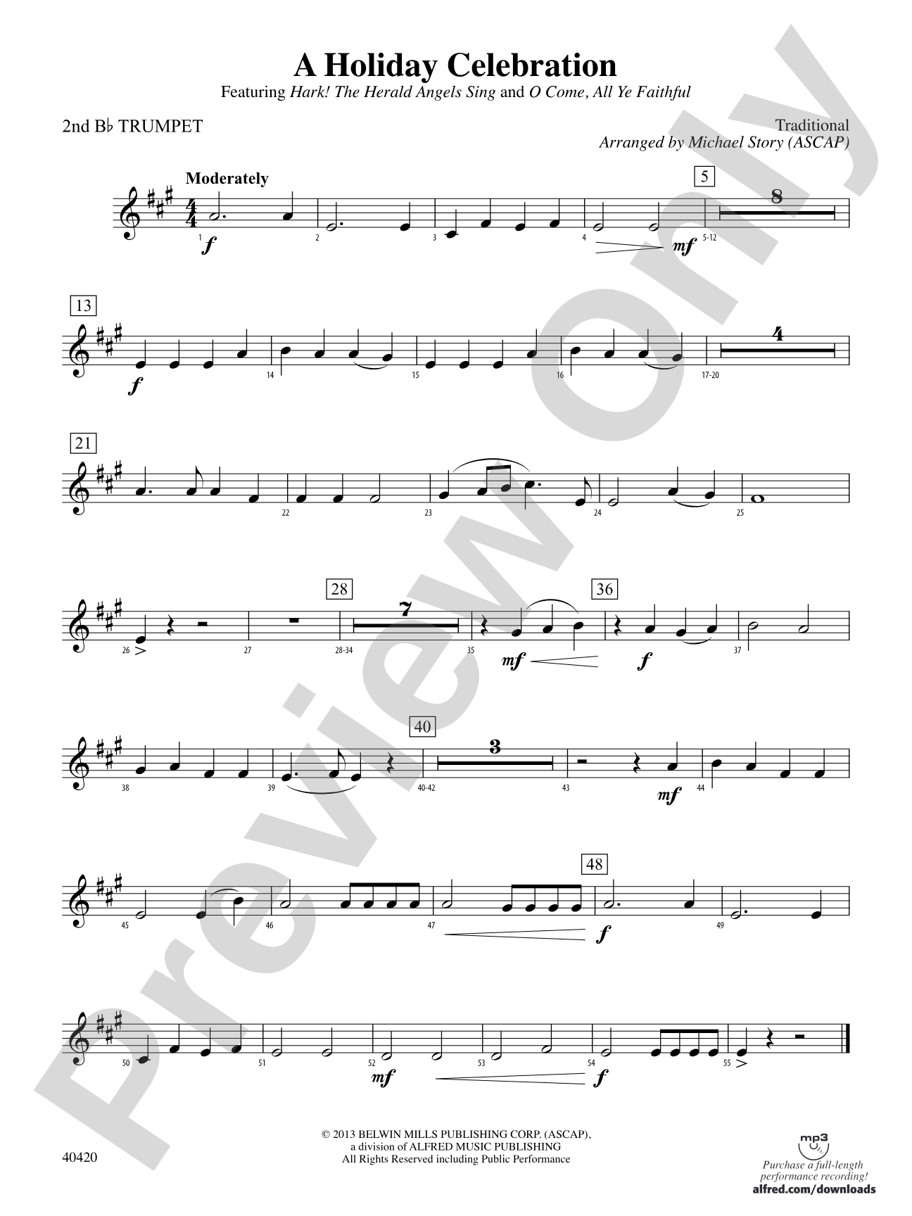 A Holiday Celebration: 2nd B-flat Trumpet