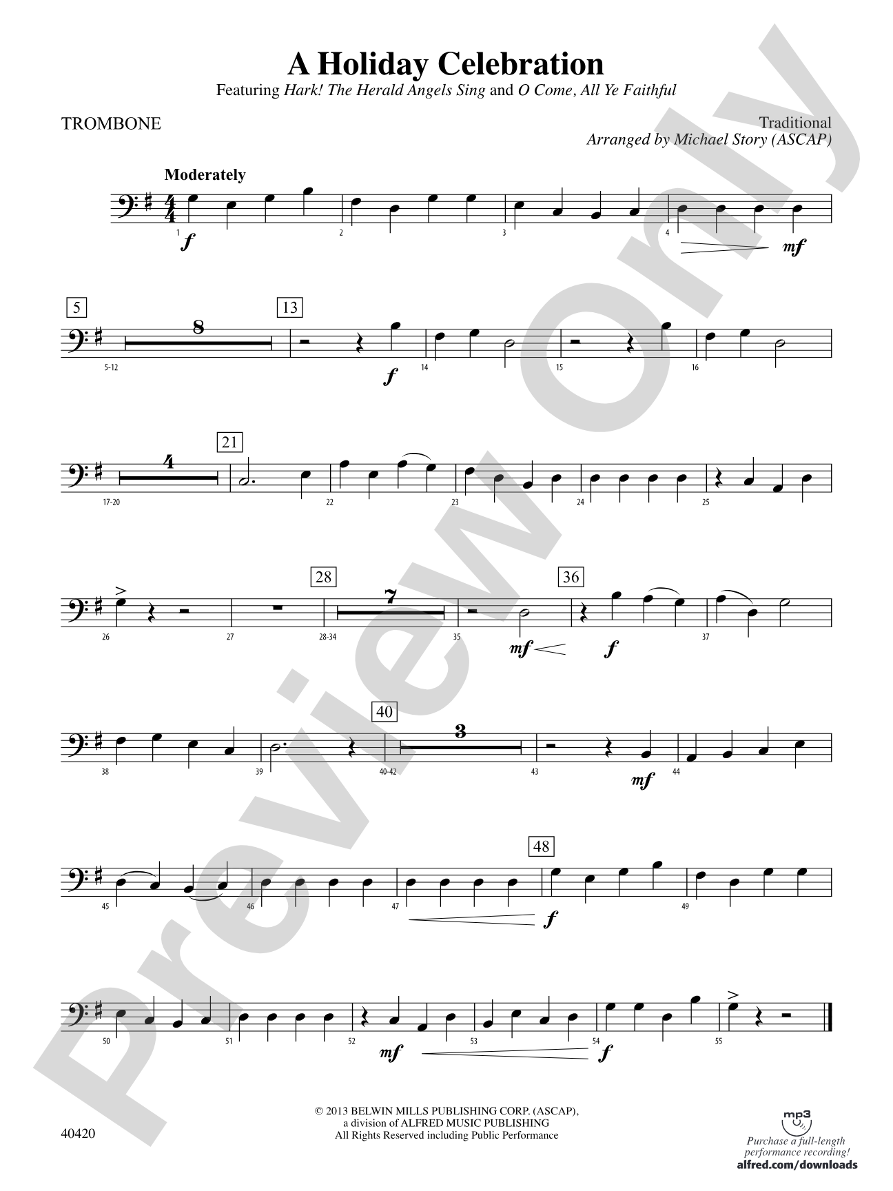 A Holiday Celebration: 1st Trombone